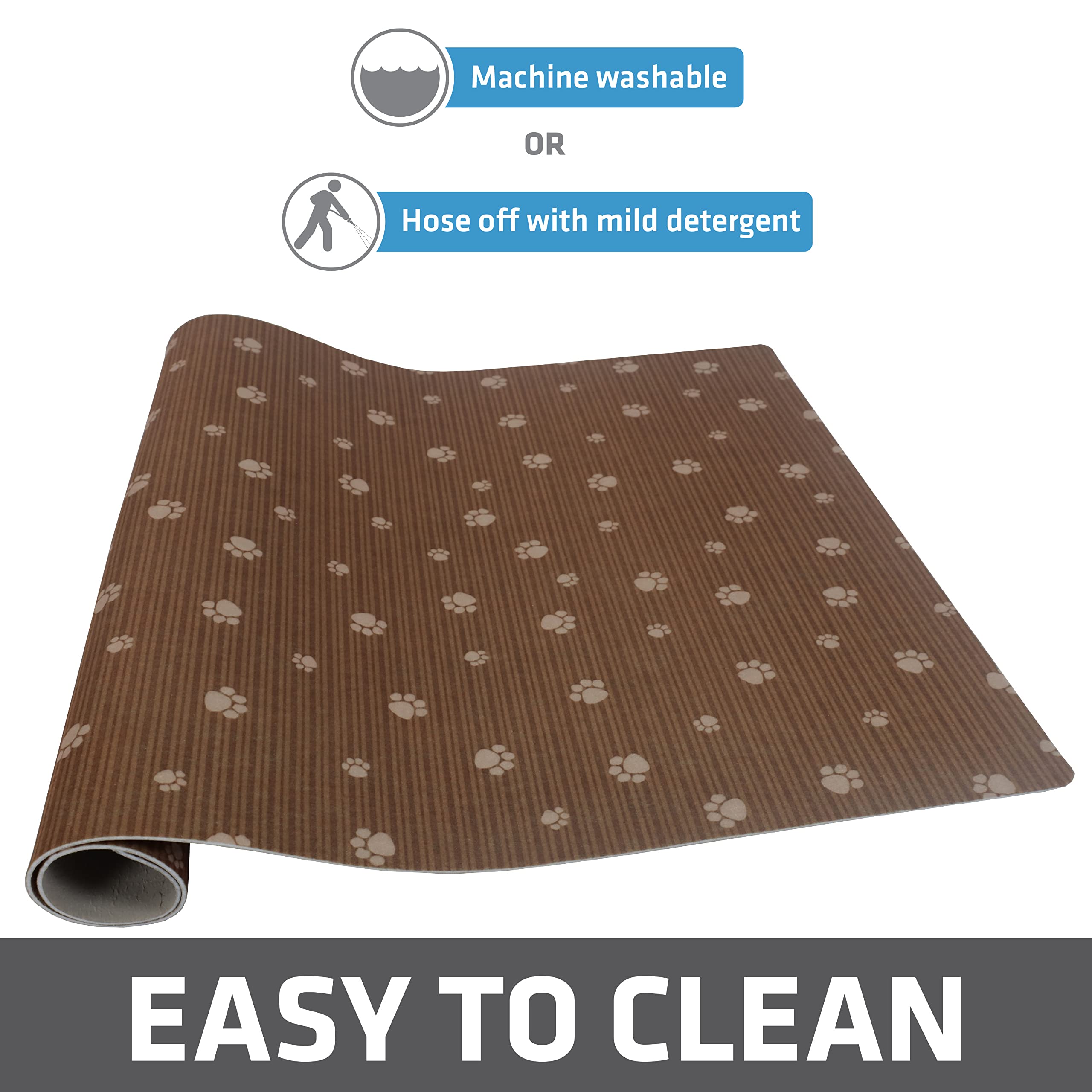 Drymate Dog Crate Mat Liner, Absorbs Urine, Waterproof, Non-Slip, Washable Puppy Pee Pad For Kennel Training - Use Under Pet Cage To Protect Floors, Thin Cut To Fit Design (Usa Made) (Brown)(27'X42')