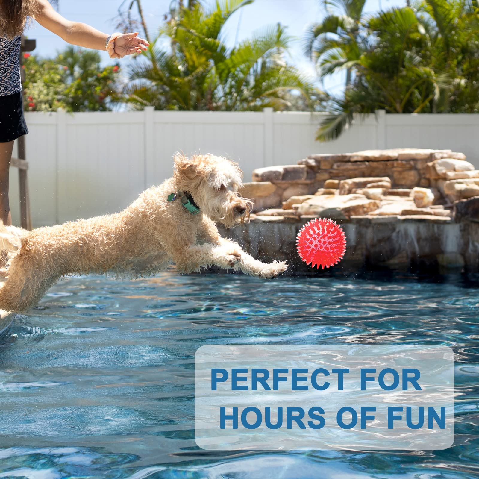 Beieverluck 12 Pack 3.5 Inch Squeaky Dog Toy Balls Spikey Dog Balls Large Dog Chew Toys For Medium Large And Small Dogs For Aggr