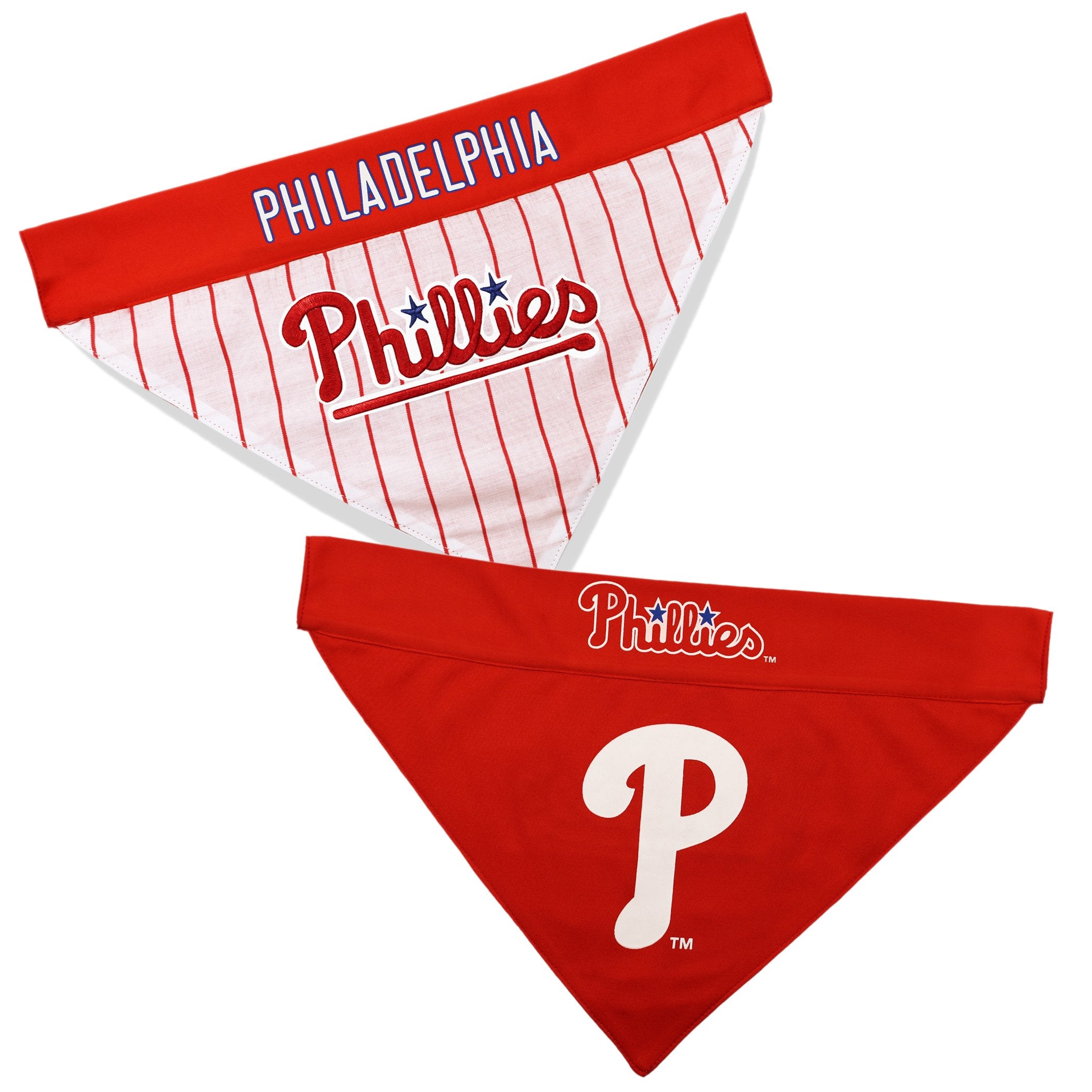 Pets First Php-3217-L-Xl Mlb Philadelphia Phillies Reversible Pet Bandana, Large/X-Large, Mlb Team Color
