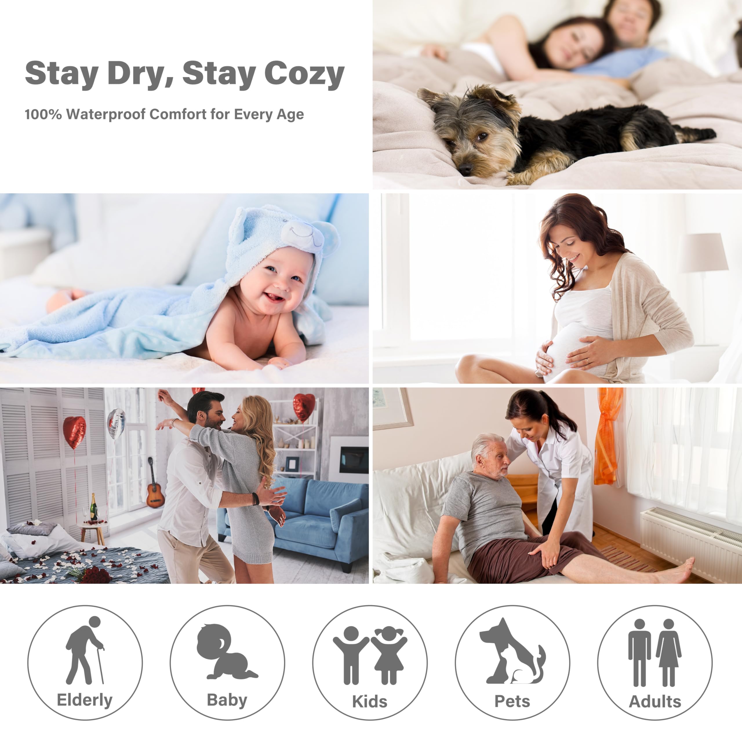 Catalonia Waterproof Fleece Sherpa Blanket, Pee Proof Couch Sofa Bed Protector Cover For Baby, Super Cozy Plush Warm Lining Thro
