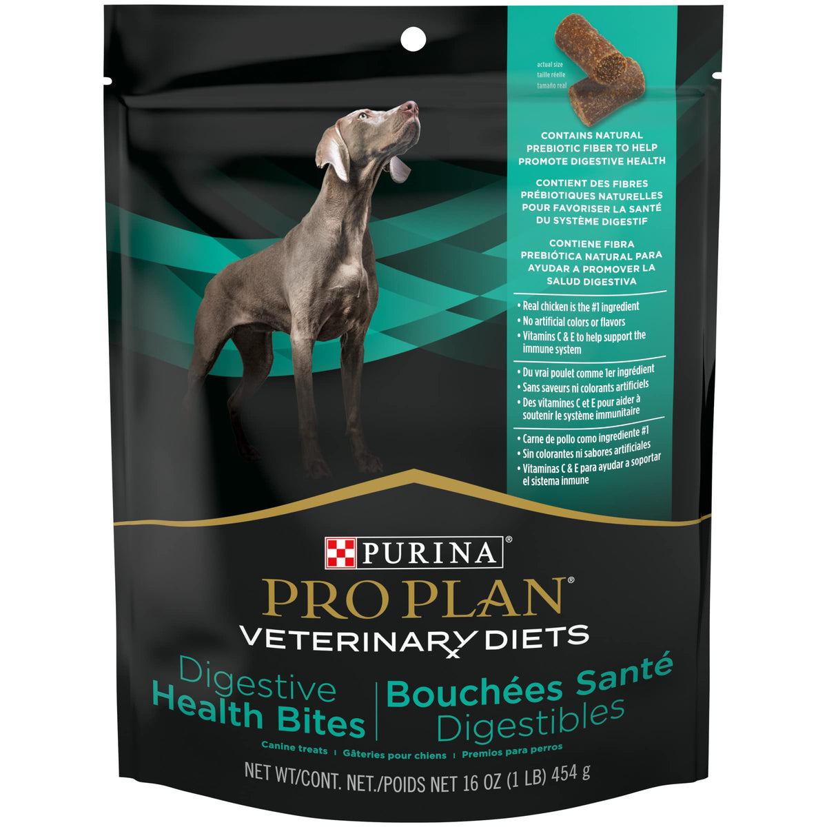 Purina Pro Plan Veterinary Diets Digestive Health Bites Dog Treats - 16 Oz. Pouch