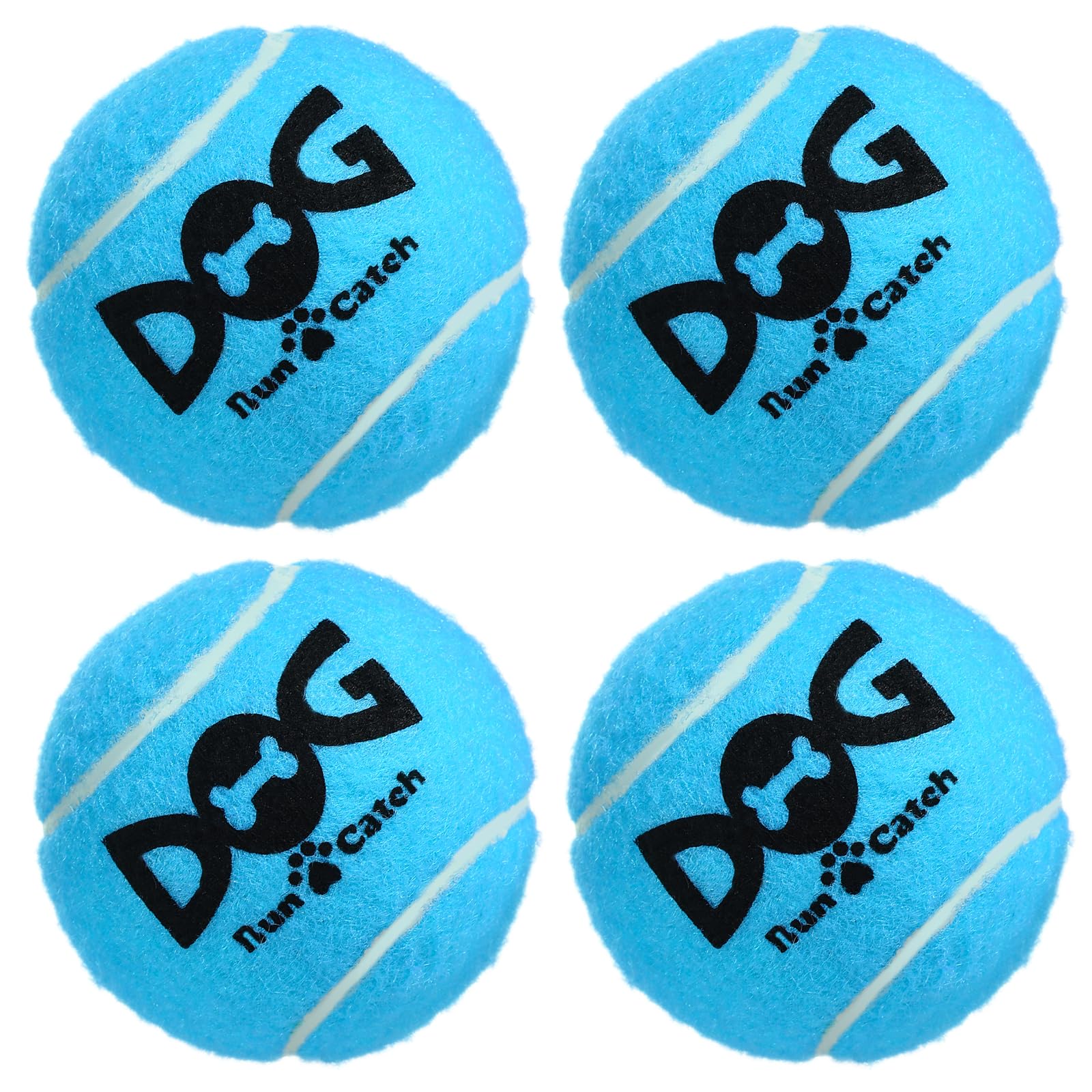 Insum Squeaky Dog Balls - Squeaky Tennis Balls For Dogs, Blue | Medium - 2.5', 4Pack
