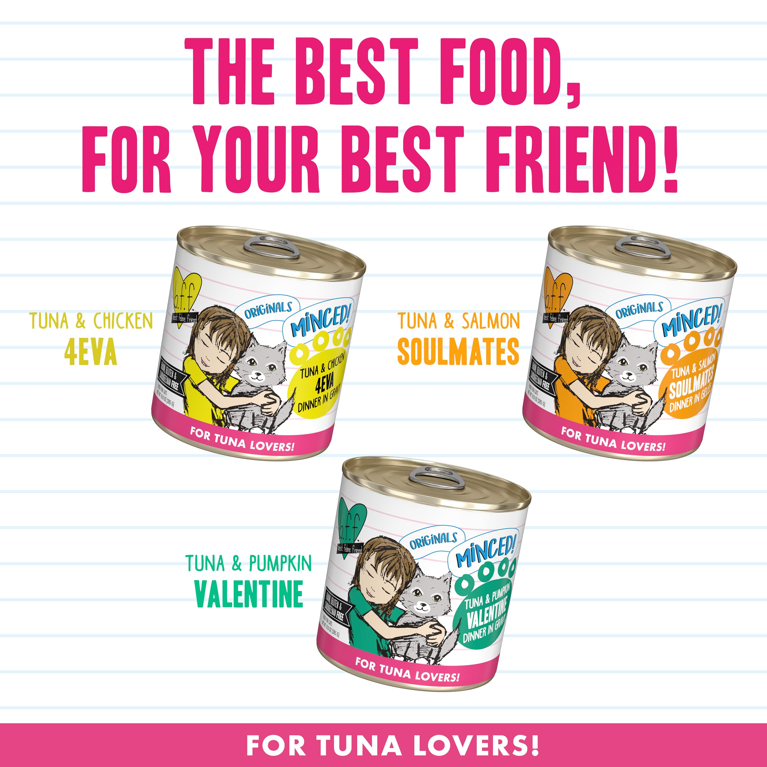Weruva Best Feline Friend (B.F.F.), Big Feline Feast Variety Pack, Wet Cat Food, 10oz Cans (Pack of 12)