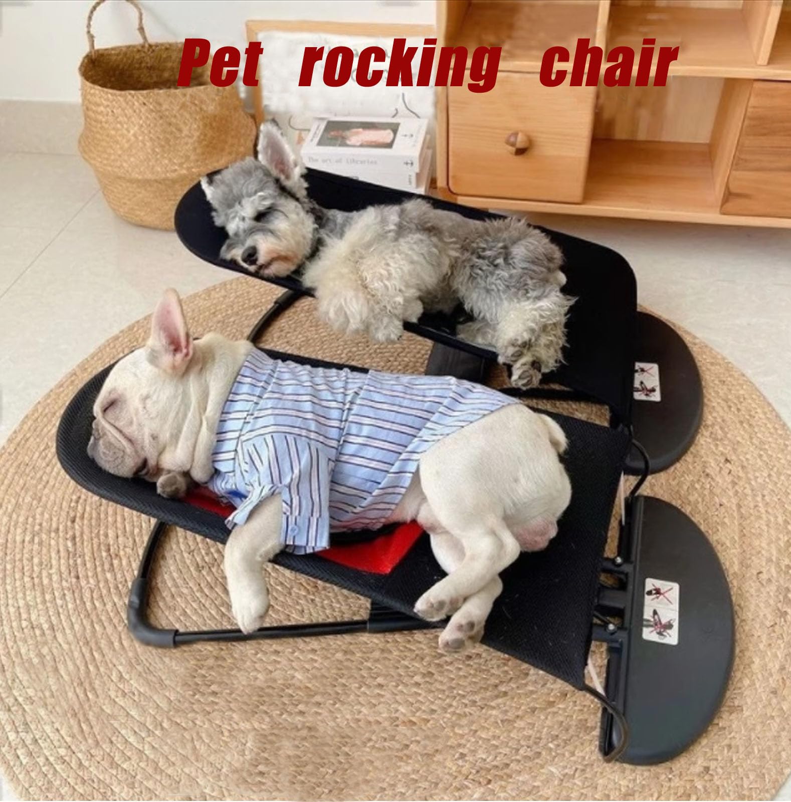 Ngiftey Dog Rocking Chair, Portable Cat Rocking Chair, Pet Dog Bed Cat Sofa, Foldable Rocking Chair Small Pet Rocker For Pets Up