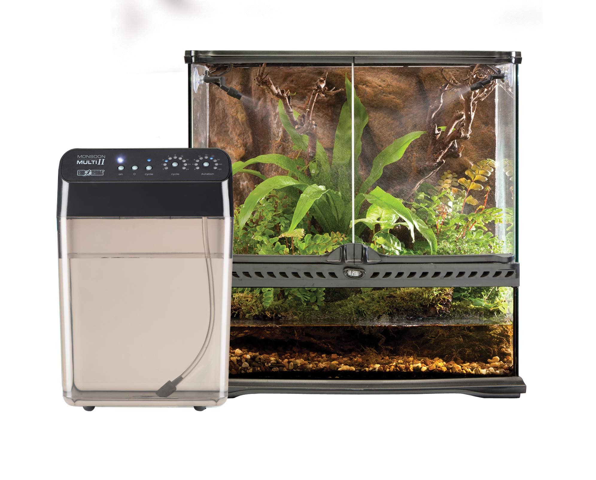 Exo Terra Monsoon Multi Ii Reptile Terrarium Mister, Black | Programmable Misting System With 4.5 Bar Pressure Pump | Flexible N