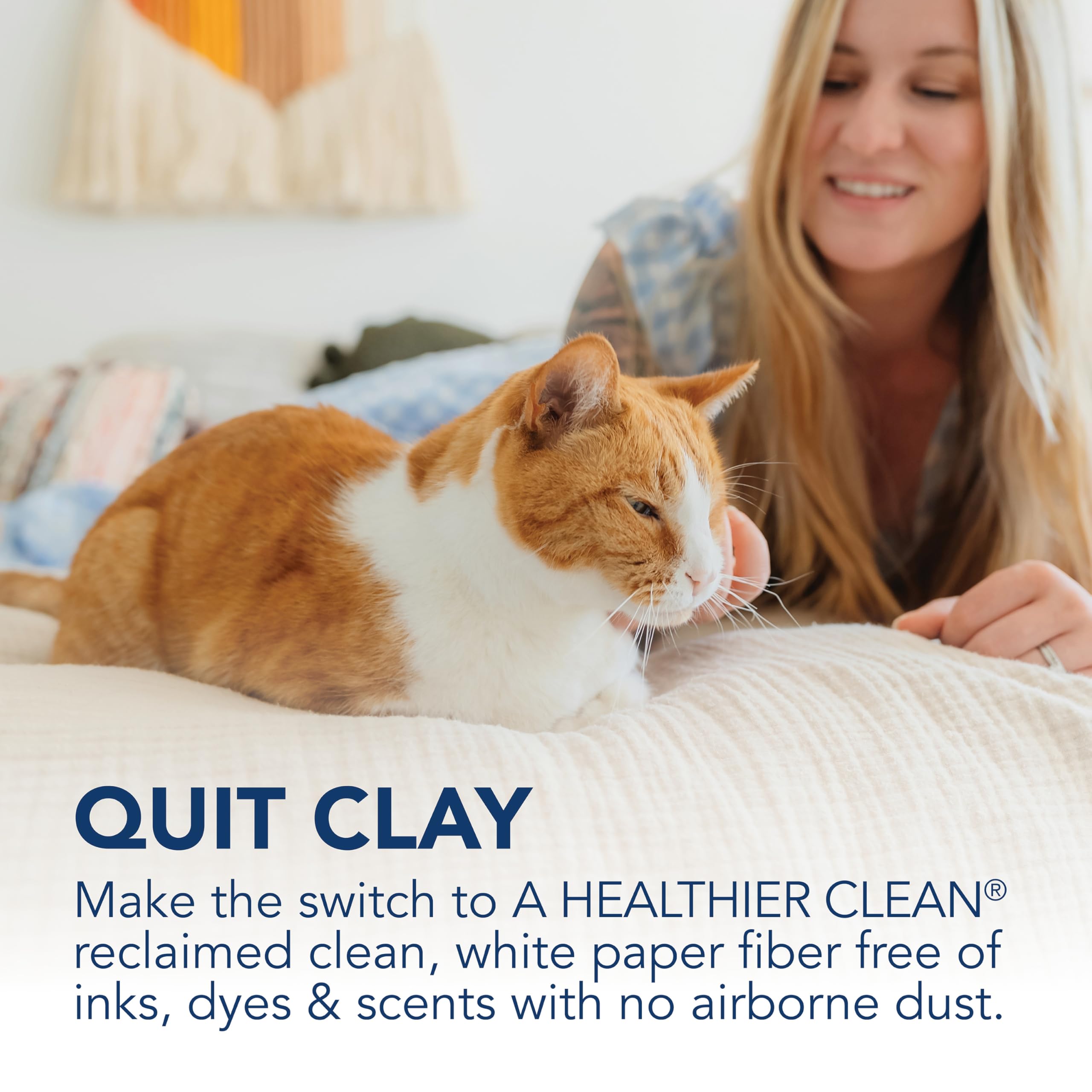 ÖKOCAT Dust Free Cat Litter, Unscented Paper Pellets, 8 lbs - White, Natural Ingredients, Odor Control, Ideal for Allergies