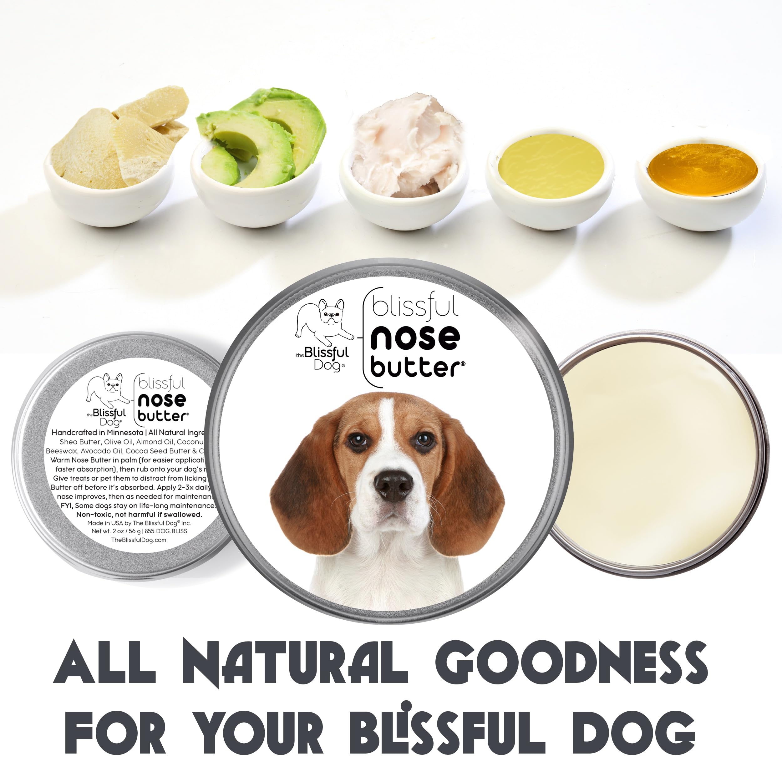 The Blissful Dog Beagle Nose Butter, Versatile Dog Nose Balm for Dry Nose, Handcrafted Nose Moisturizer, Easy-to-Apply Dog Essen
