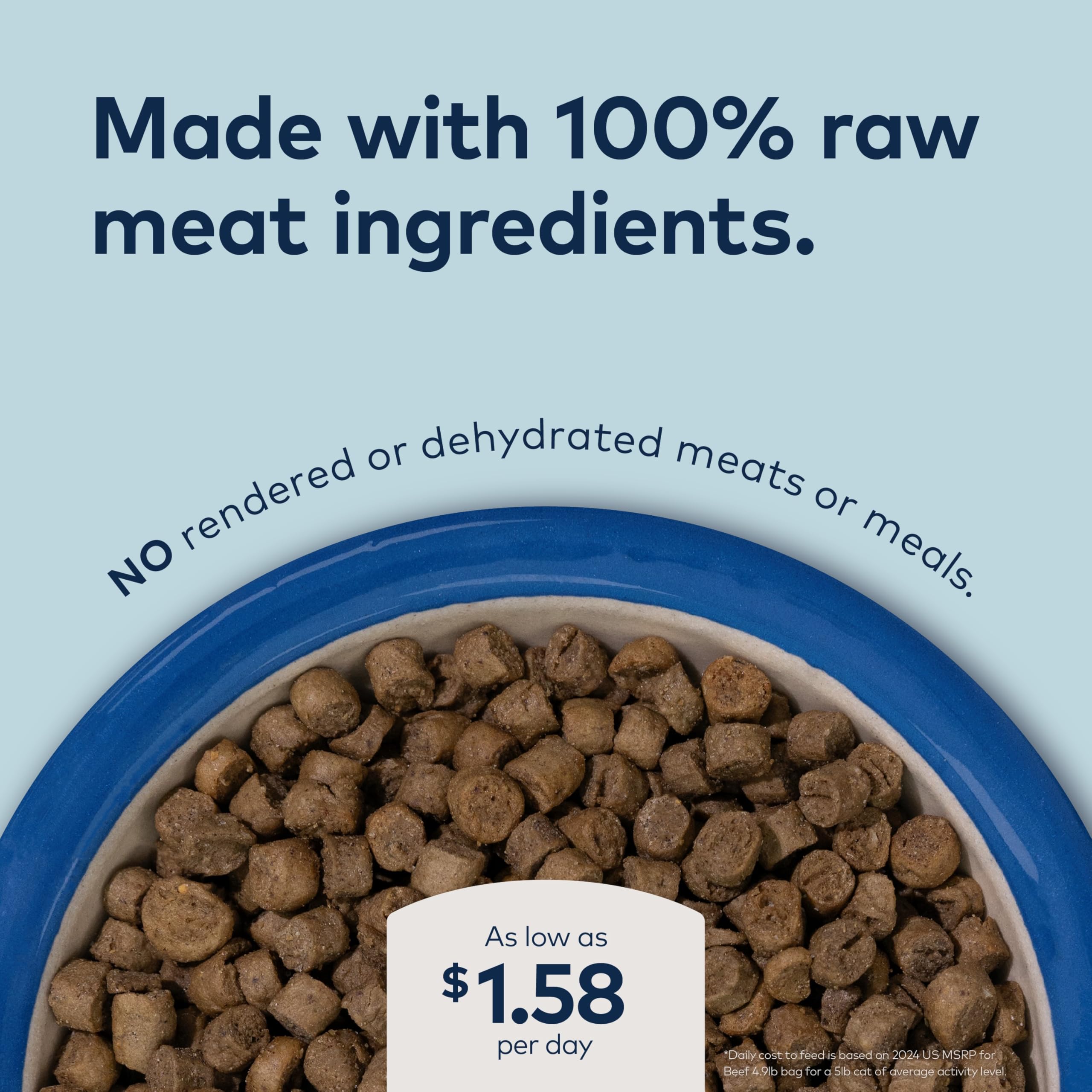 ZIWI Peak Steam & Dried Cat Food - Beef w/Southern Blue Whiting Fish - High Protein, Skin & Coat Health, Low Carb, for All Life