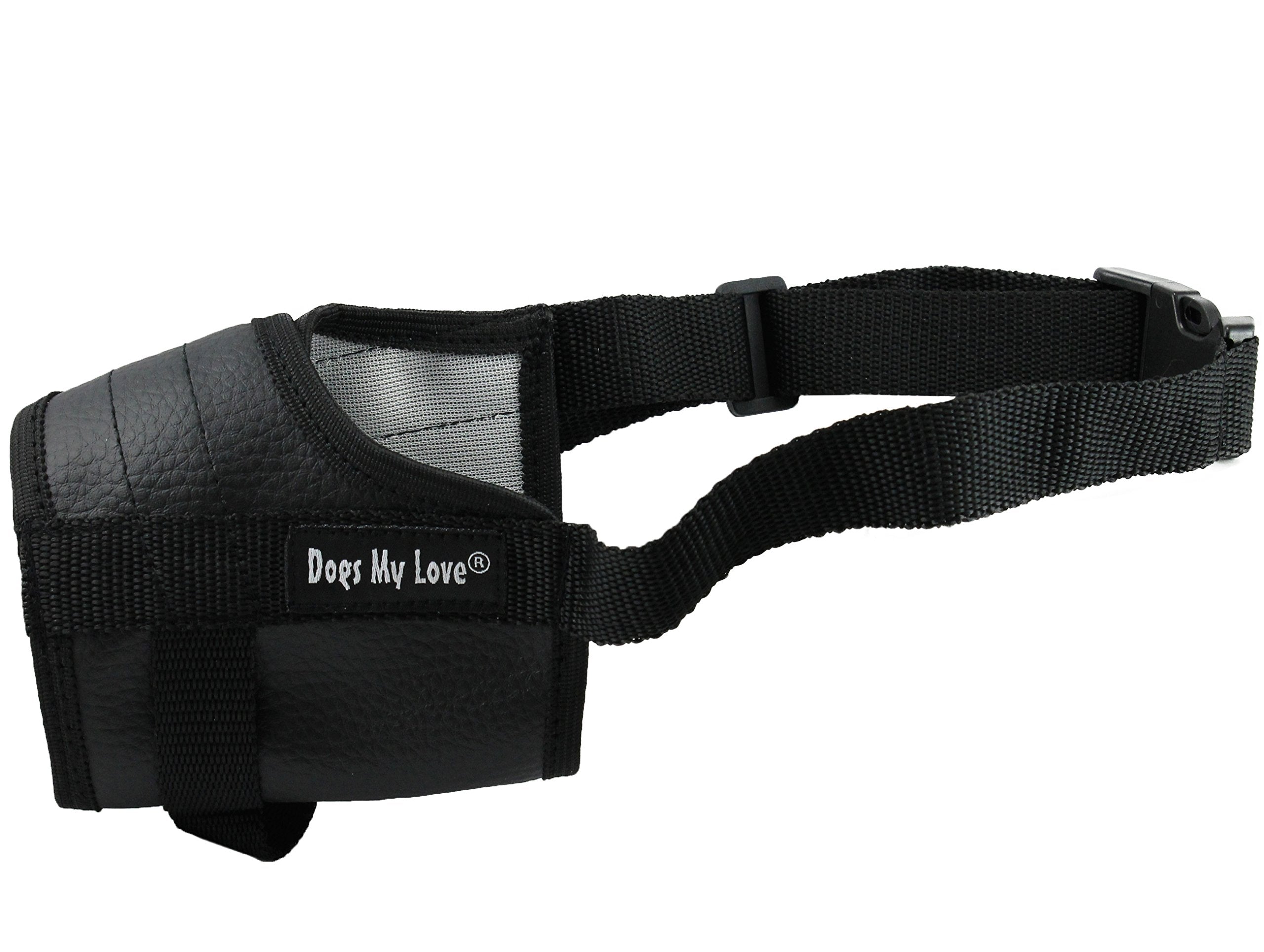 Adjustable Dog Muzzle 6 Sizes Black (S: 6.5'-9' Snout Circumf.)