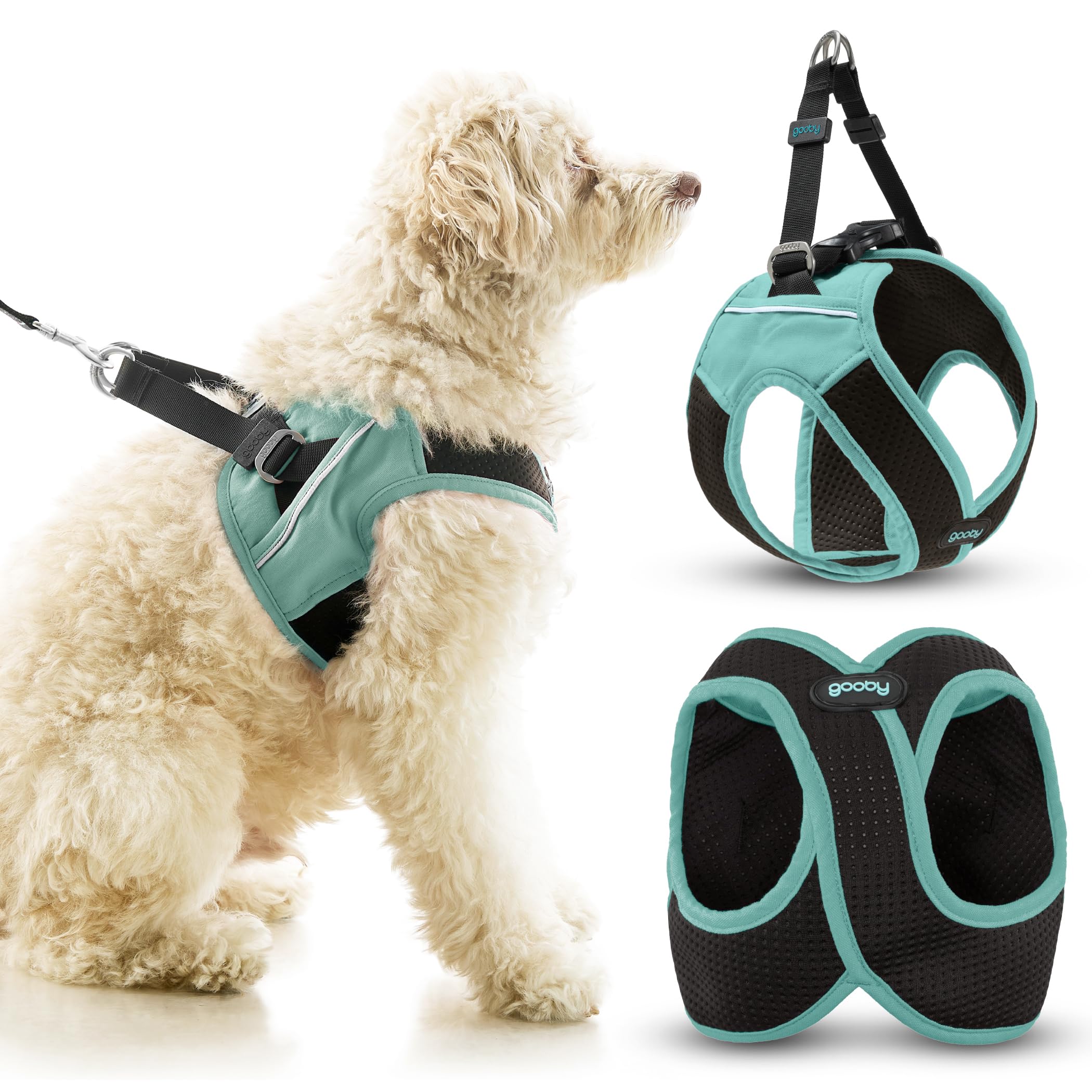 Gooby Escape Free Easy Fit X In Dog Harness - Seattle Blue, Medium