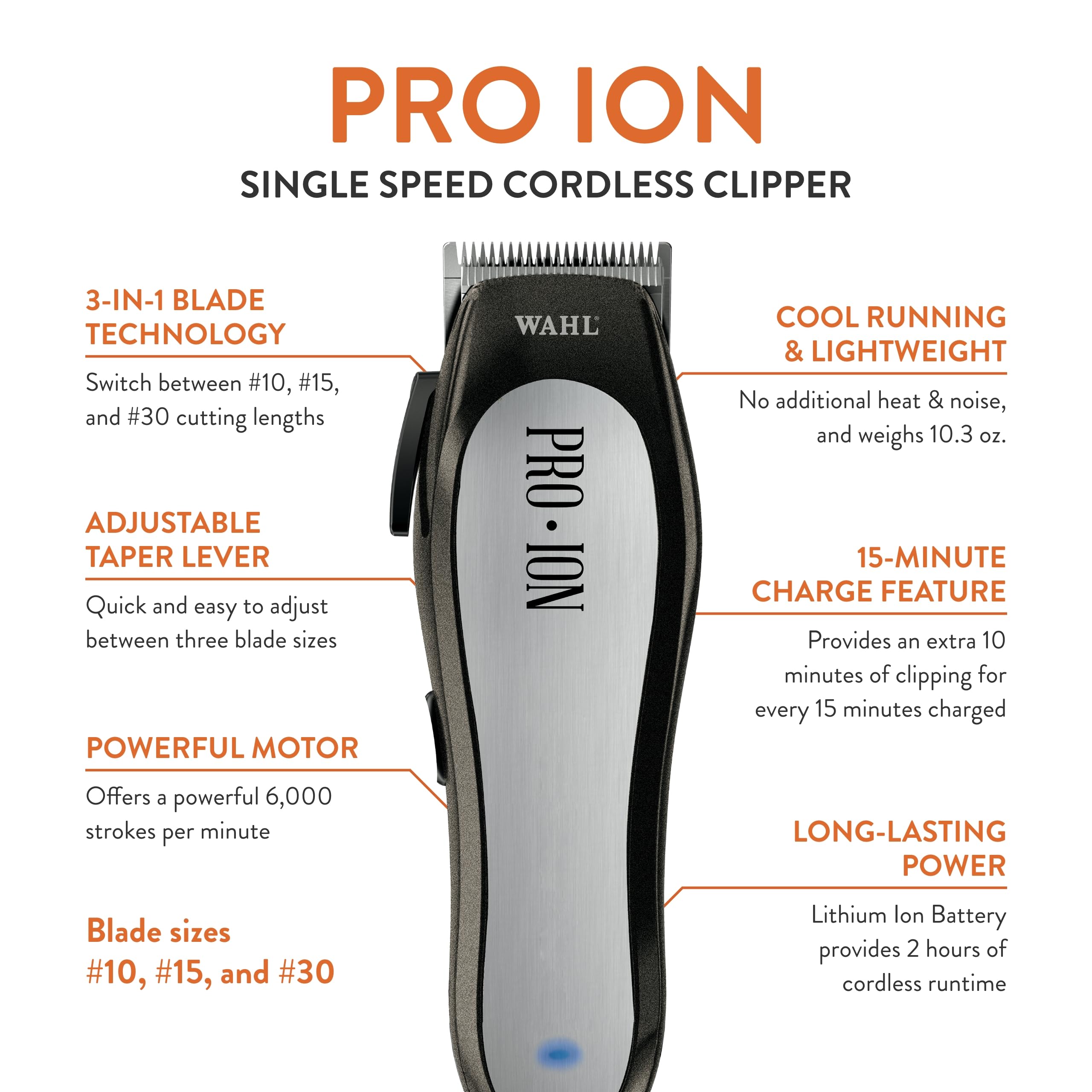 Wahl Professional Animal Pro Ion Equine Cordless Horse Clipper And Grooming Kit