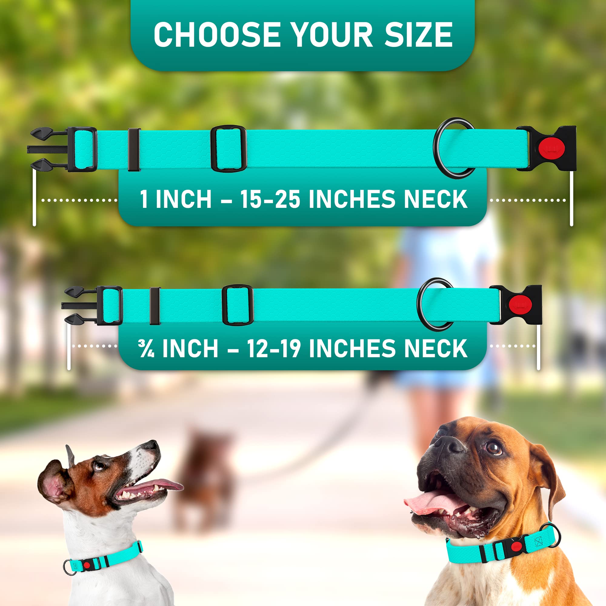 Nexapaw Adjustable Dog Collar With Qr Code Dog Tag Id Attached - Made In Usa - Honeycomb Waterproof Heavy Duty Dog Collar With S