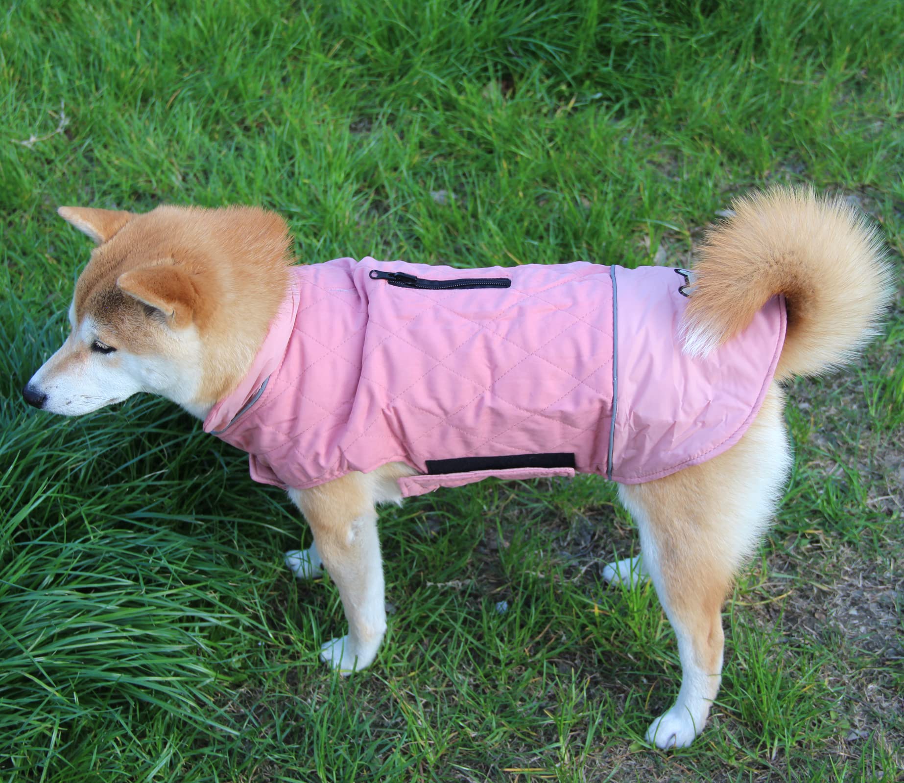 Vecomfy Reversible Dog Coats For Large Dogs Waterproof Warm Dog Jacket For Cold Winter,Pink Xl