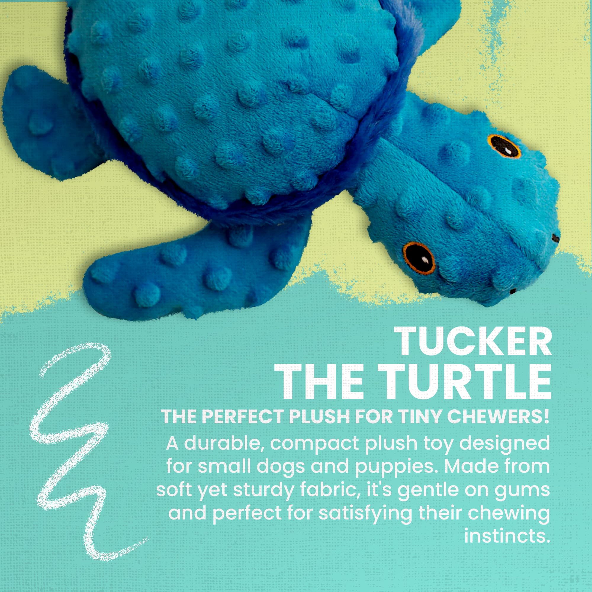Health Extension Snugarooz Tucker The Turtle Soft & Durable Dog Toy With Squeakers & Crinkle Made From Recycled Materials Includes Repair Patch For Extended Play