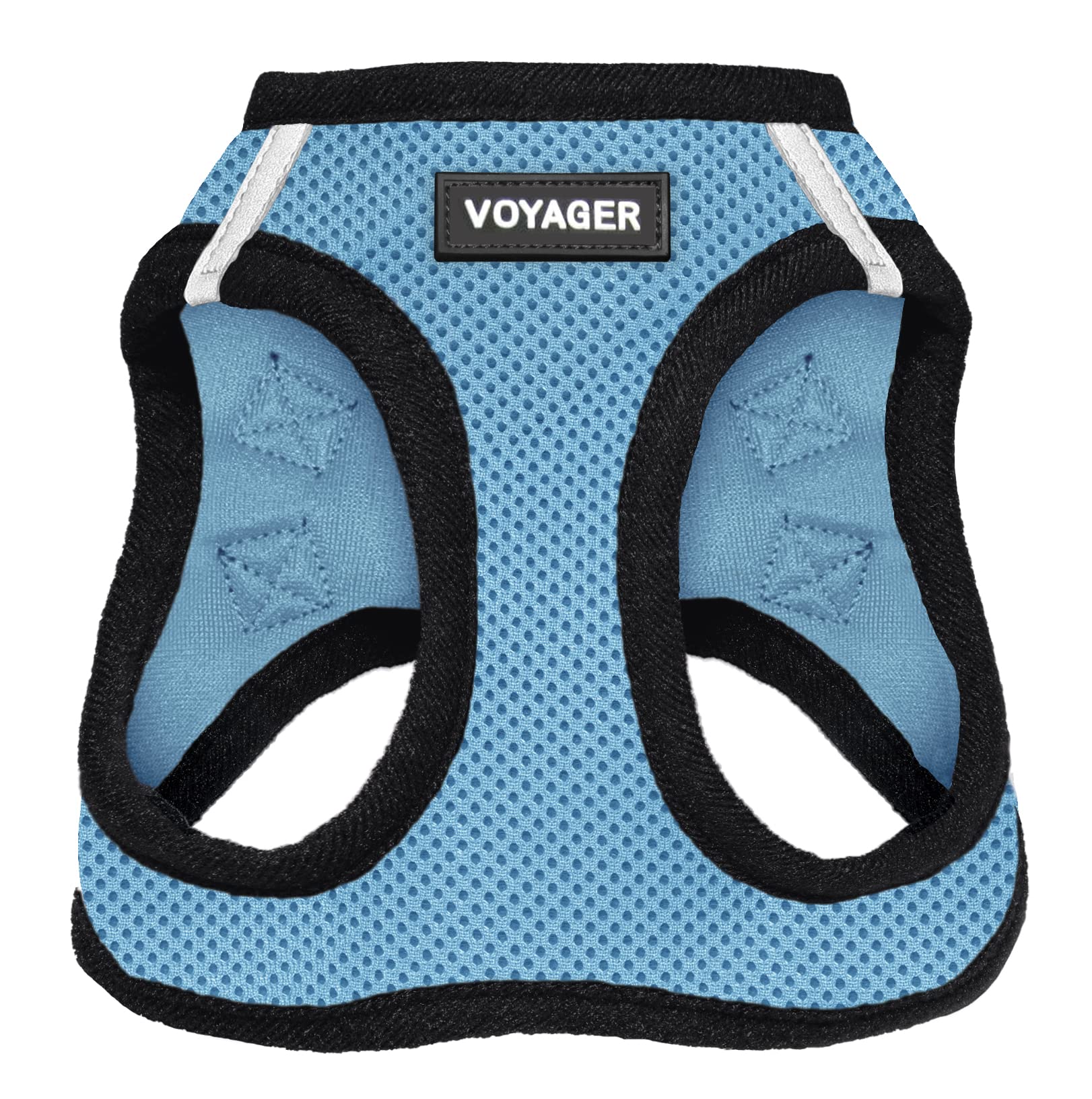 Voyager Step-In Air Dog Harness - All Weather Mesh Step In Vest Harness For Small And Medium Dogs And Cats By Best Pet Supplies - Harness (Baby Blue/Black Trim), Xl (Chest: 20.5-23')
