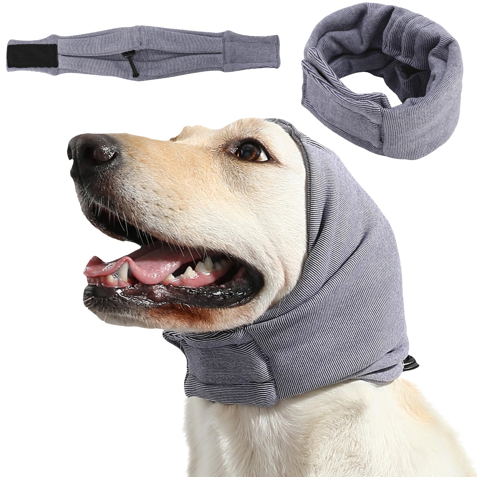 Kercynar Dog Reducing Noise Hoodies - Dog Ear Covers for Bath, Thunderstorms & Anxiety Relief - Warm, Windproof Ear Cover Hat