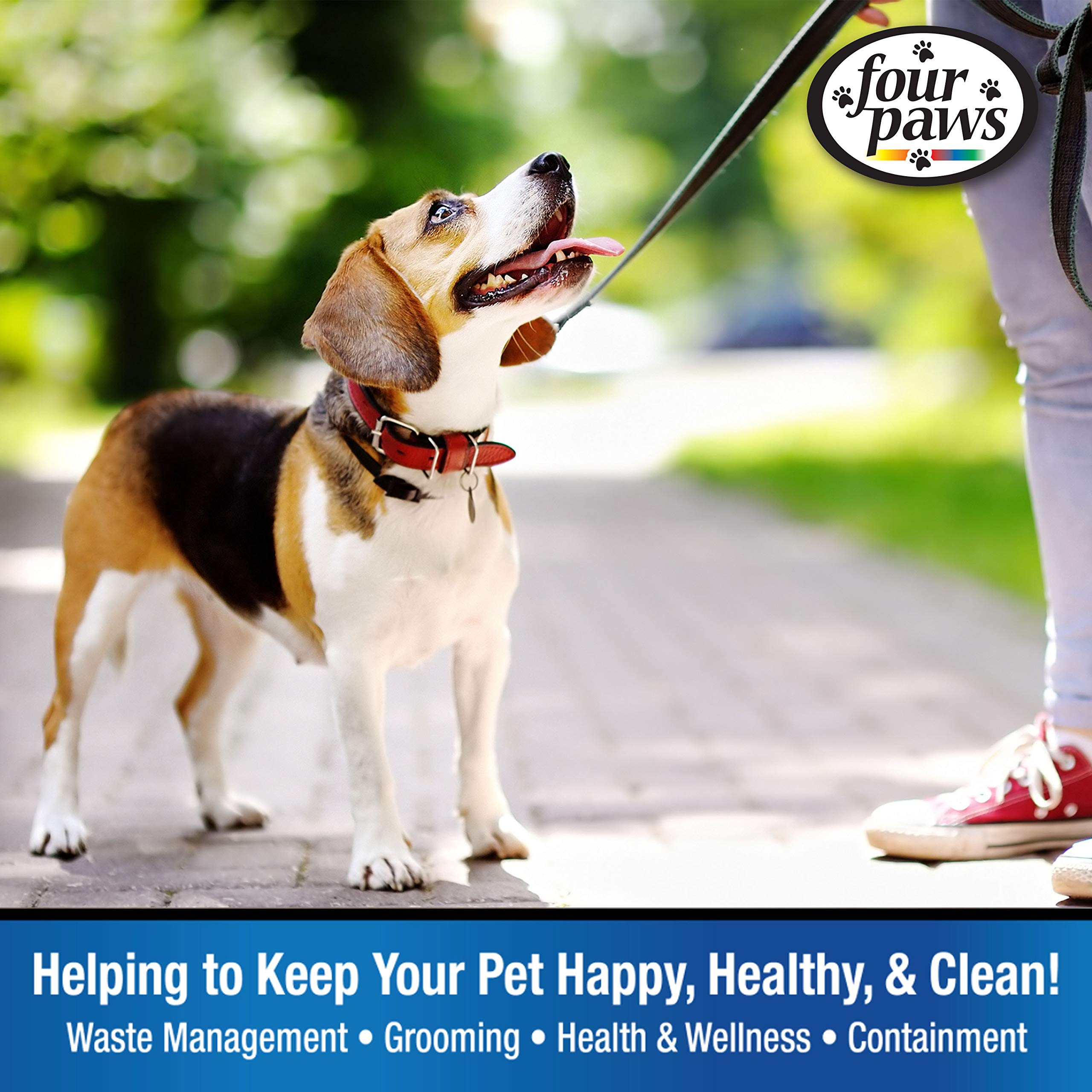 Four Paws Cotton Web Dog Lead Black 30 Feet