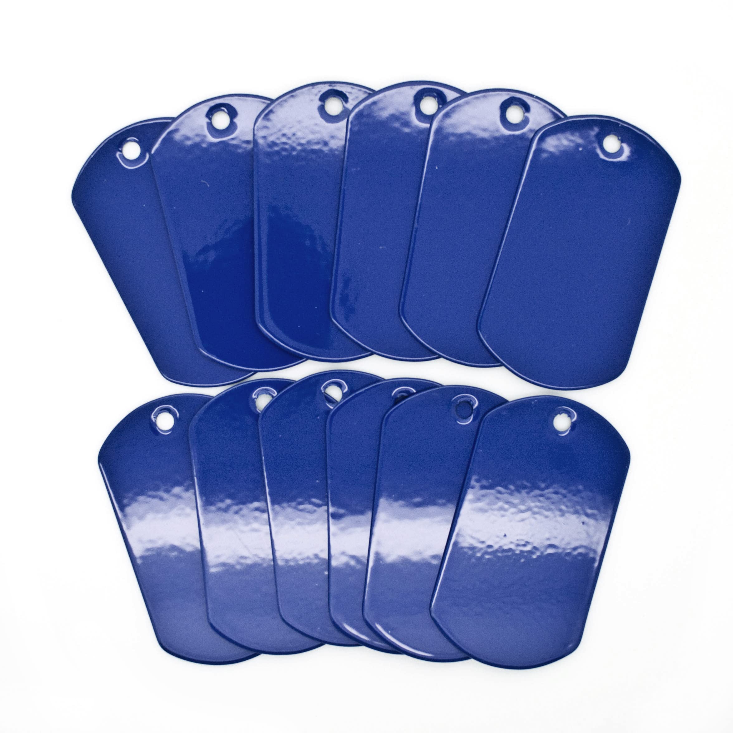 100 Pcs Blue Color Stainless Steel Military Spec Dog Tags