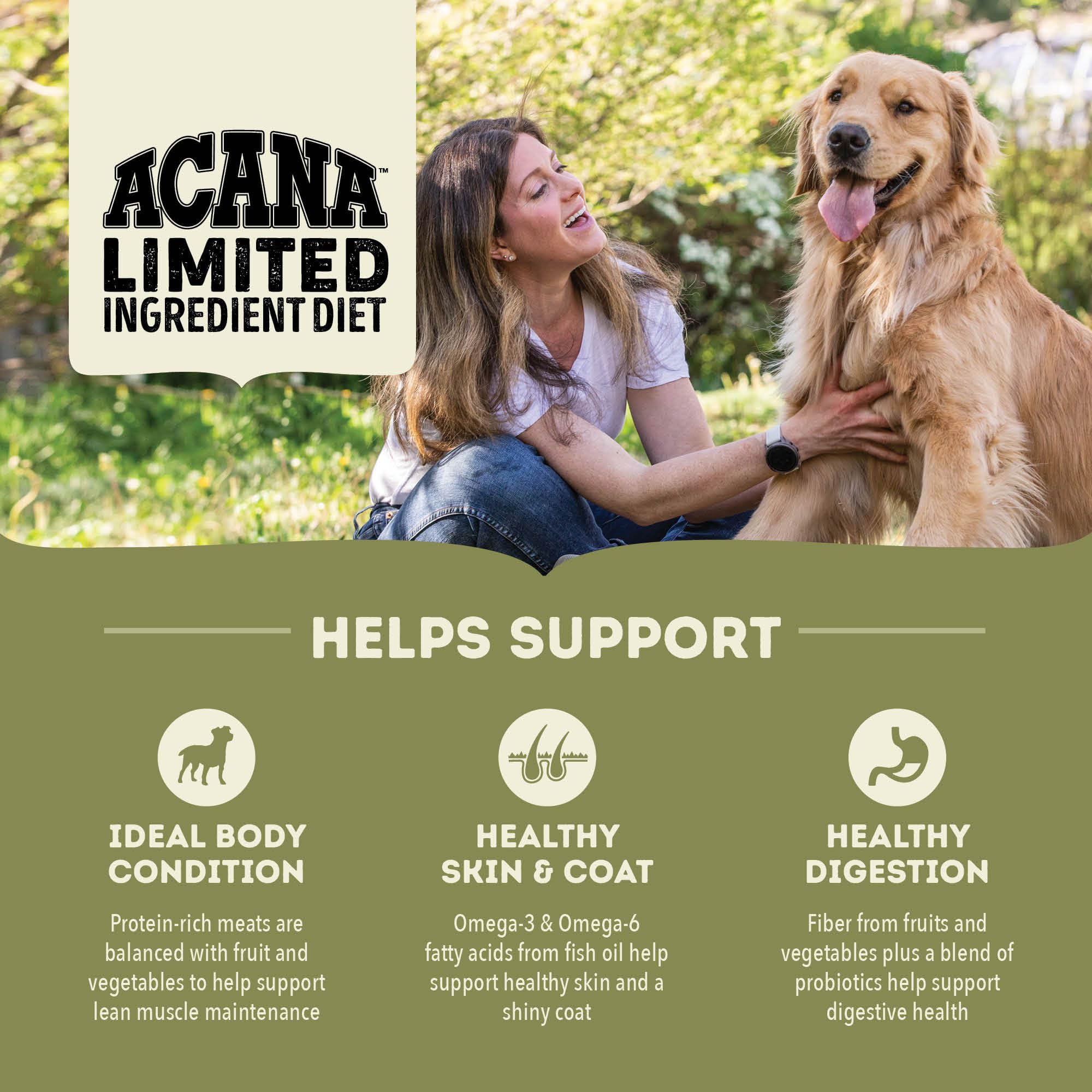 ACANA Singles Limited Ingredient Dry Dog Food, Grain Free, High Protein, Pork & Squash Recipe, 22.5 lb