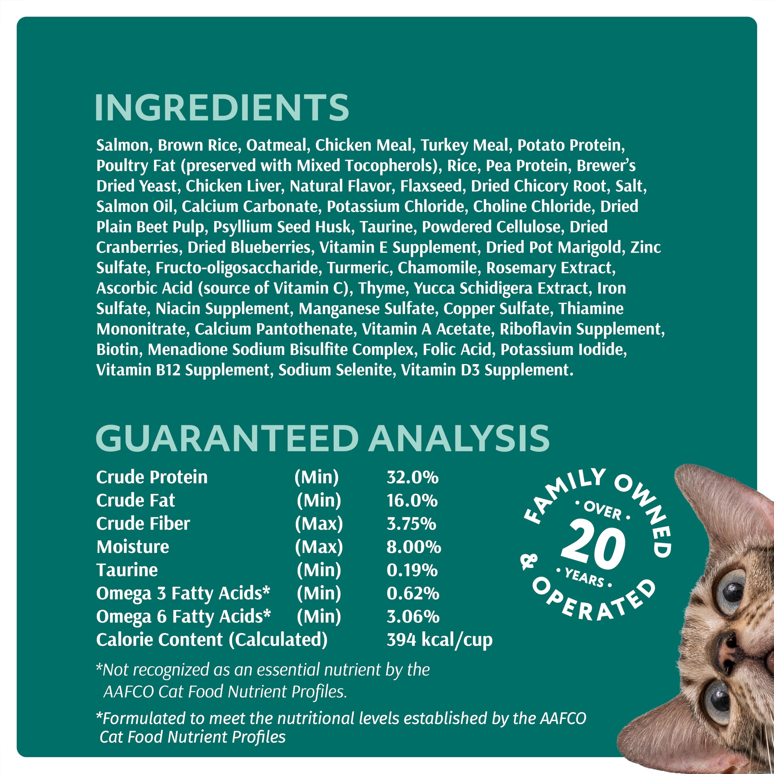OPtimeal Skin & Sensitive Stomach Cat Food - Proudly Ukrainian - Healthy Cat Food Dry Recipe for Skin & Digestive Support, Tasty