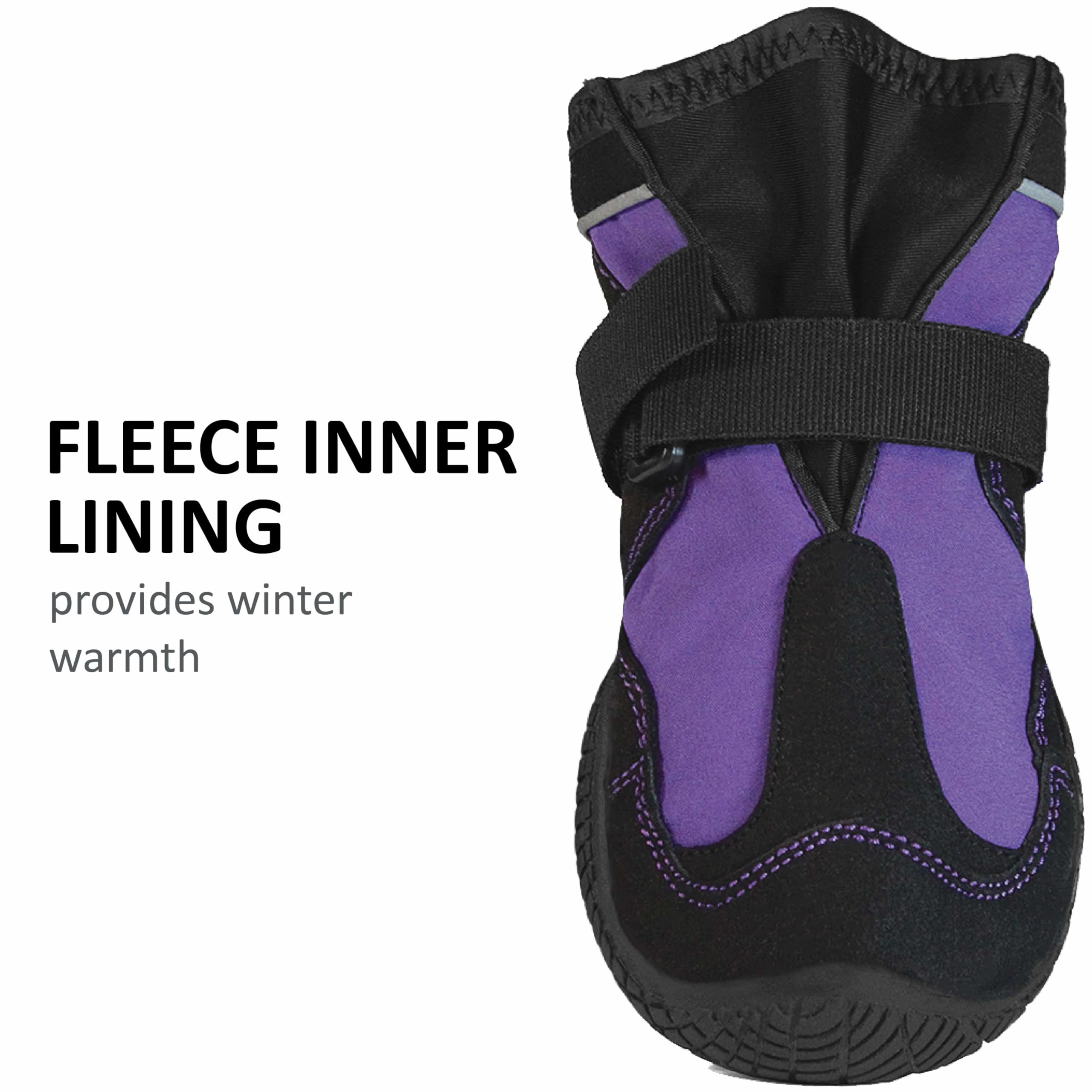 Muttluks, Snow Mushers Winter Dog Boots With Rubber Soles For Cold Weather - 2 Boots