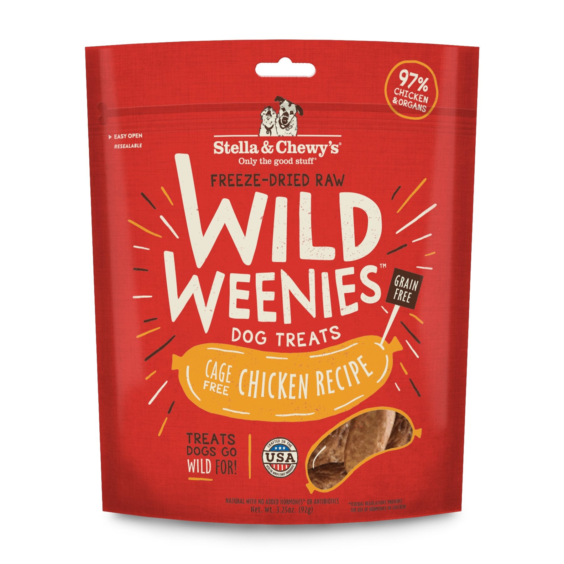 Stella and Chewys Dog Freeze Dried Weenie Chicken 3.25 Oz.