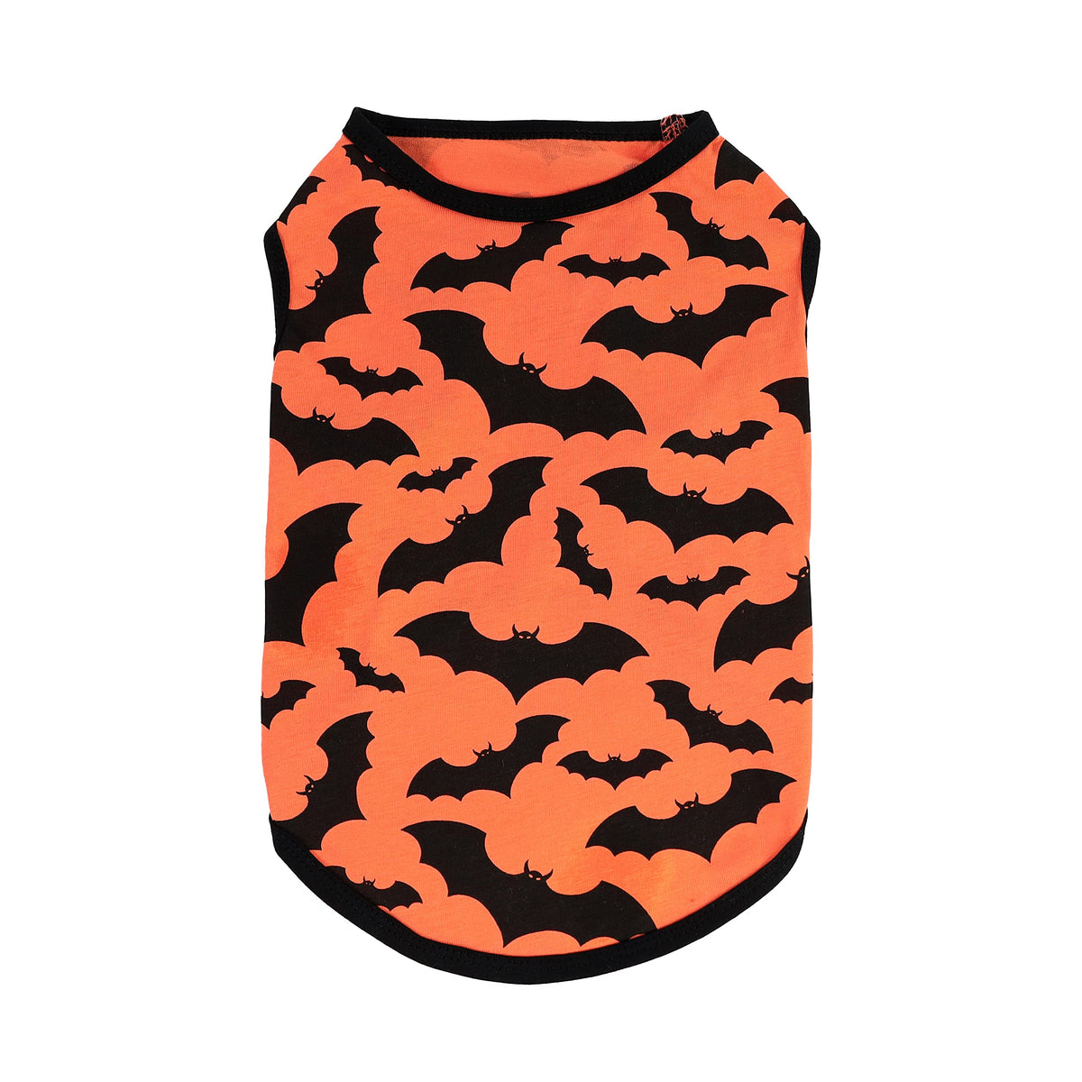 Fitwarm 100% Cotton Halloween Dog Clothes Scary Bat Dog Costumes Doggie Shirts Puppy Shirt Pet Vest Tank Top Cat Tee Orange X-La