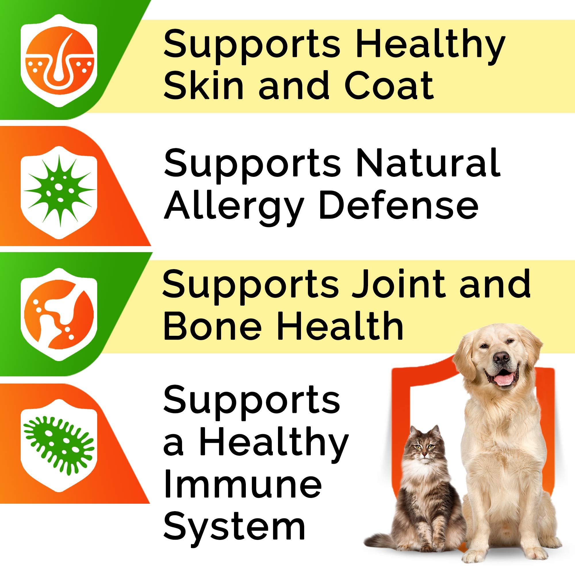 StrellaLab 32 OZ Salmon Oil for Dogs - Omega 3 for Dogs & Cats, Itch & Allergy Relief, Wild Alaskan Salmon Oil for Skin & Coat,