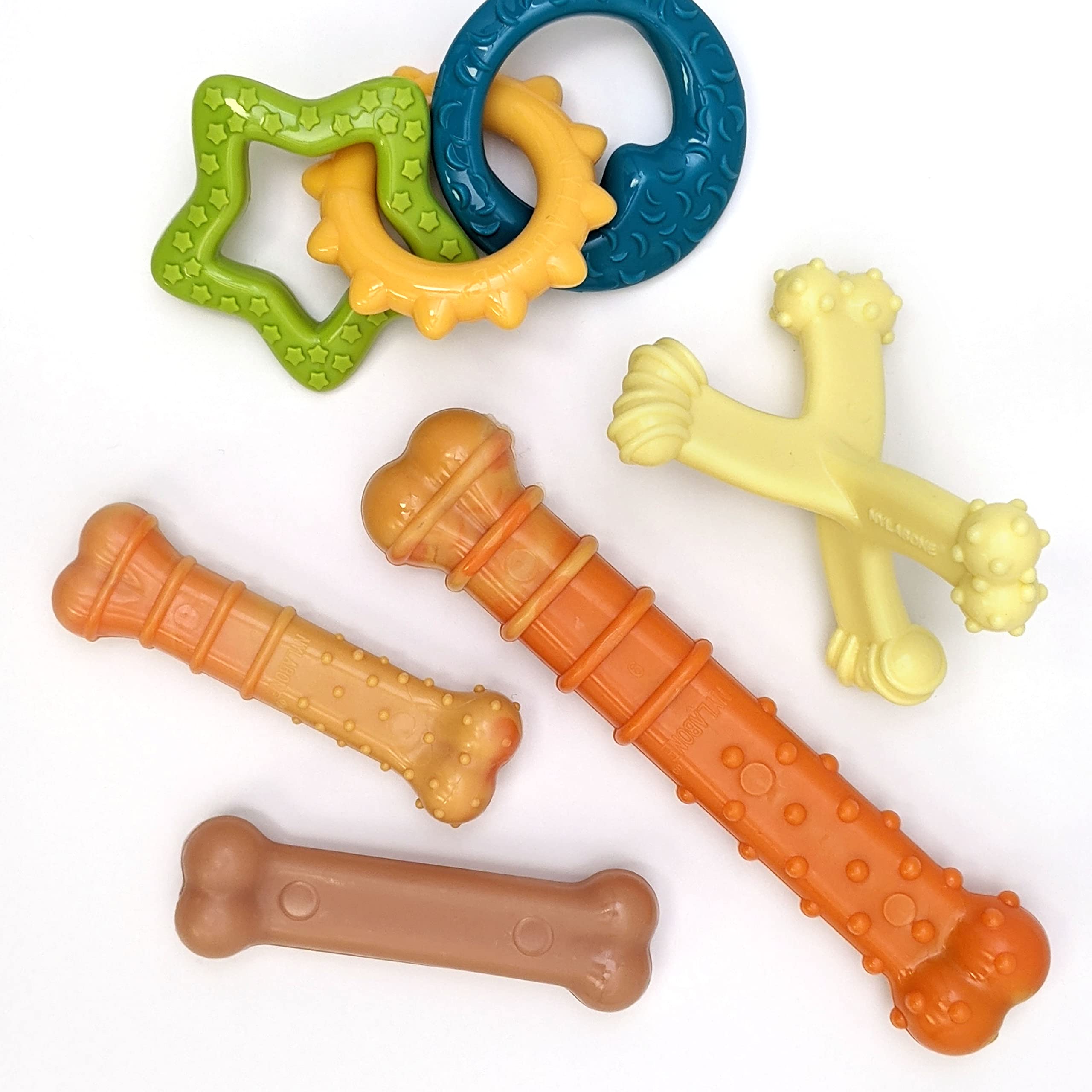 Nylabone Puppy Power Chew Toy - Tough And Durable Puppy Chew Toy For Teething - Puppy Supplies - Beef Broth & Vegetable Flavor, Small (1 Count)