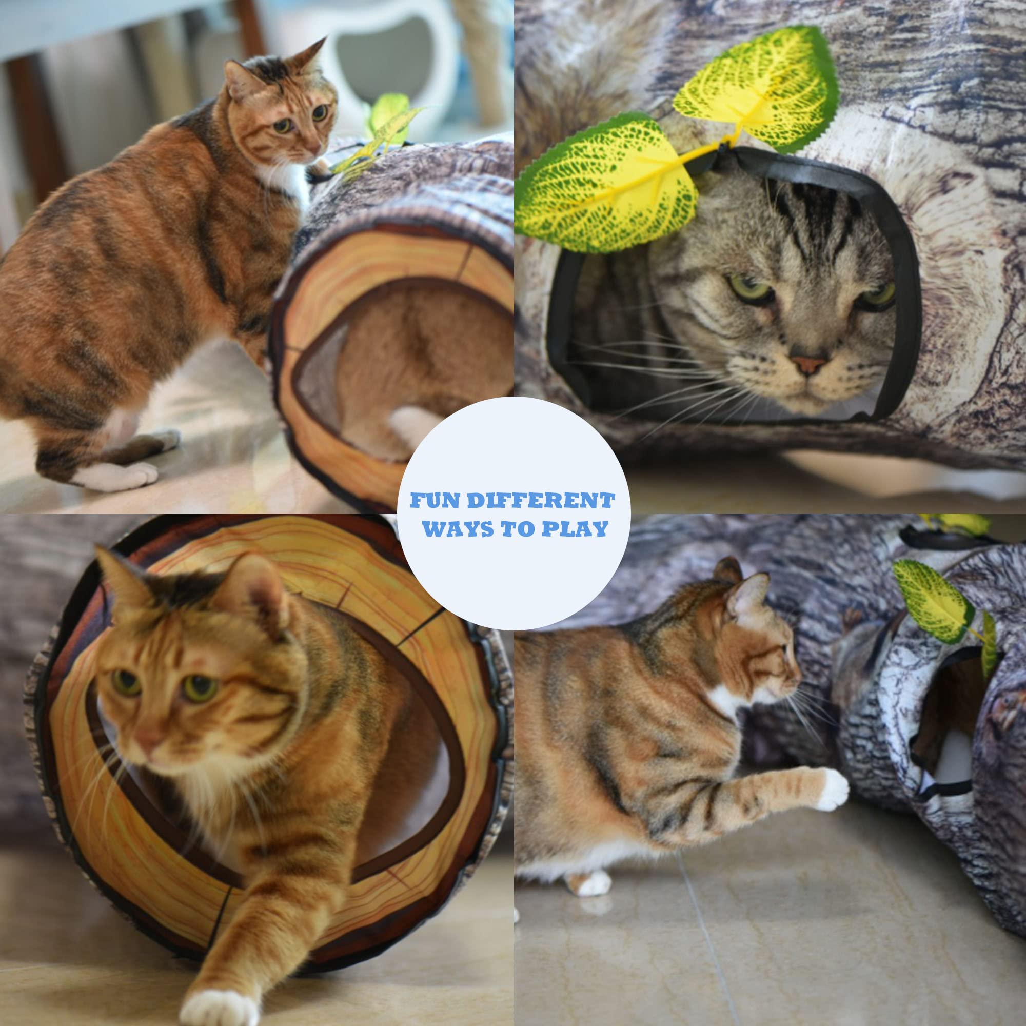 Felrelwel Cat Tunnels For Indoor Cats, Cat Tunnel Toys, Cat Stuff Accessories For Large Cats Kitten And Other Small Animals To C