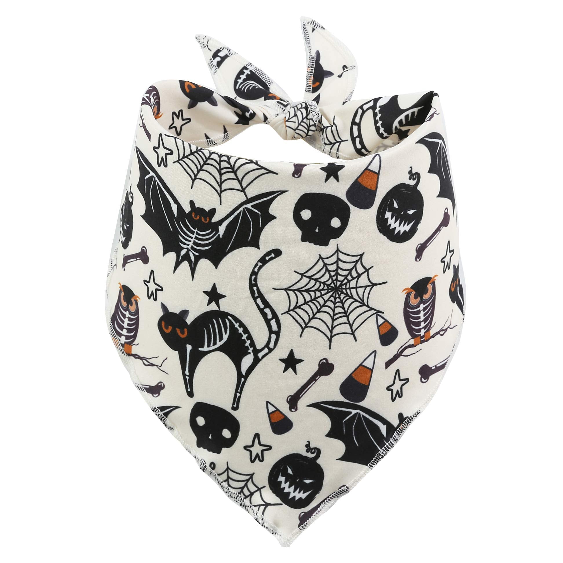 2 Pack Halloween Bandana For Dogs,Triangle Bibs Pet Scarf For Dogs