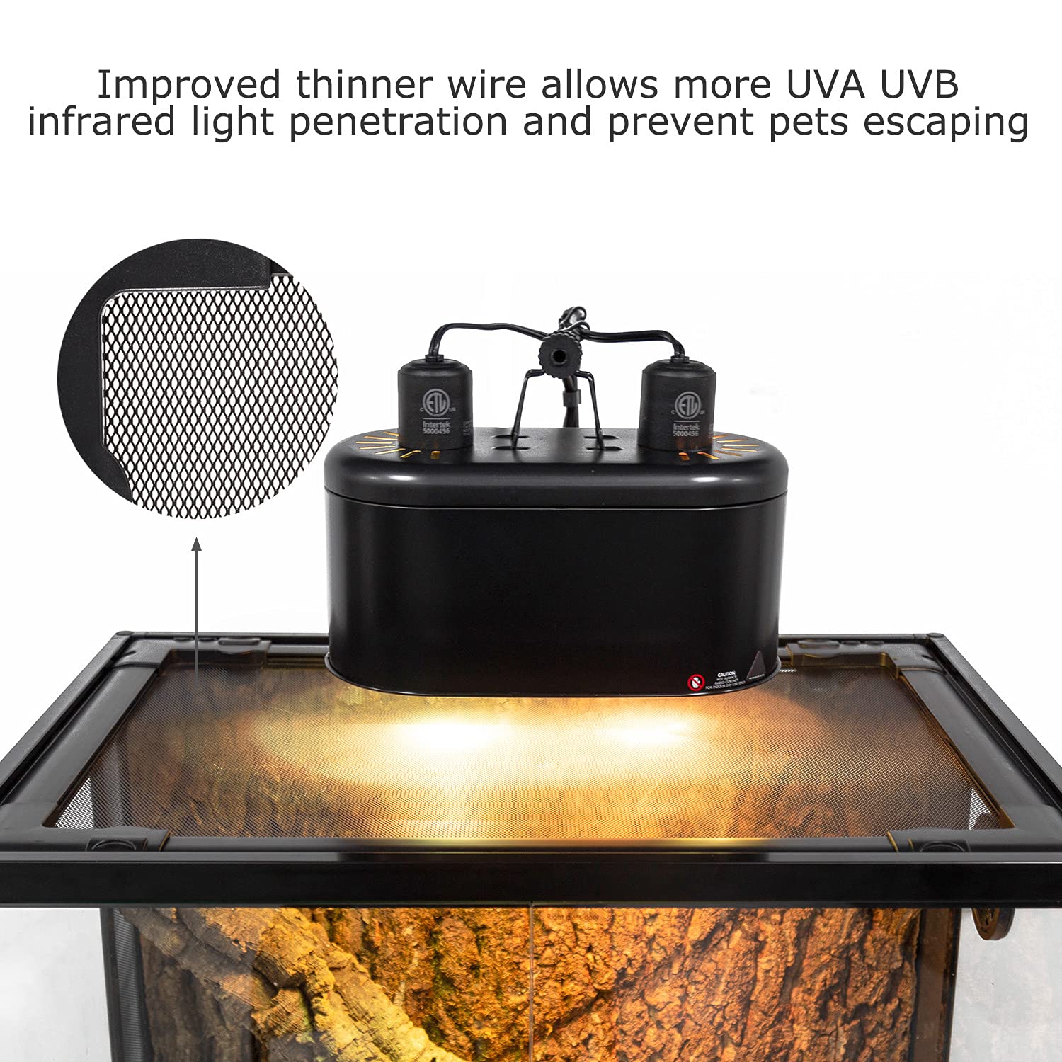 Wacool Tempered Glass 40 Gallon Reptile Tank, Front Opening Reptile Terrarium 30 X 18 X 18 For Bearded Dragon Gecko Lizard