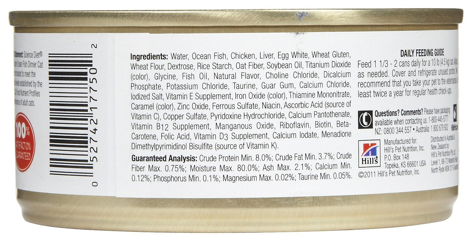 Hills Science Diet Adult 1-6, Adult 1-6 Premium Nutrition, Wet Cat Food, Ocean Fish Stew, 5.5 oz Can, Case of 24