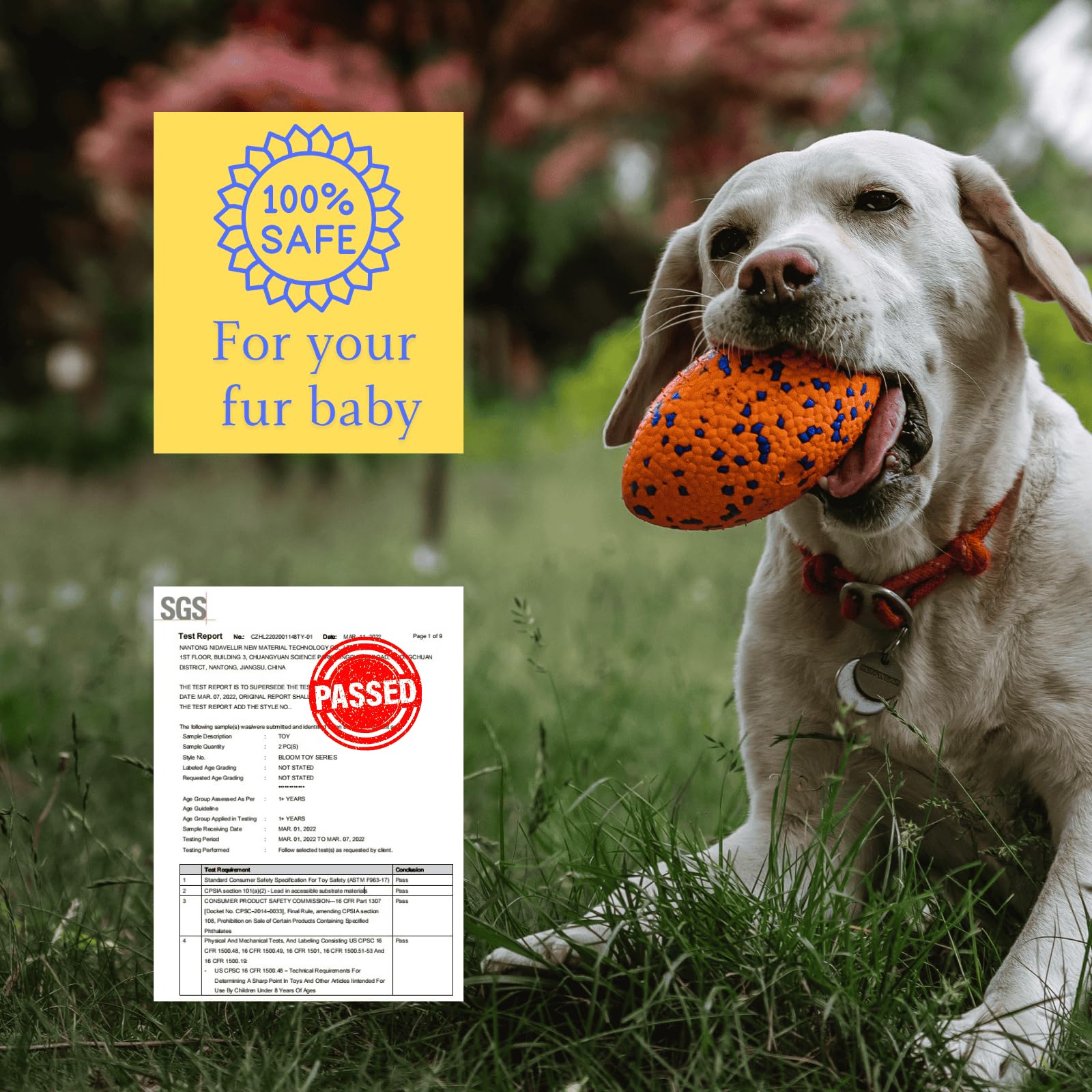 Karpic Popaws Indestructible Dog Toys For Aggressive Chewers, Durable Water Toys, Tough Chew Toys For Large Dogs, Tennis Balls,
