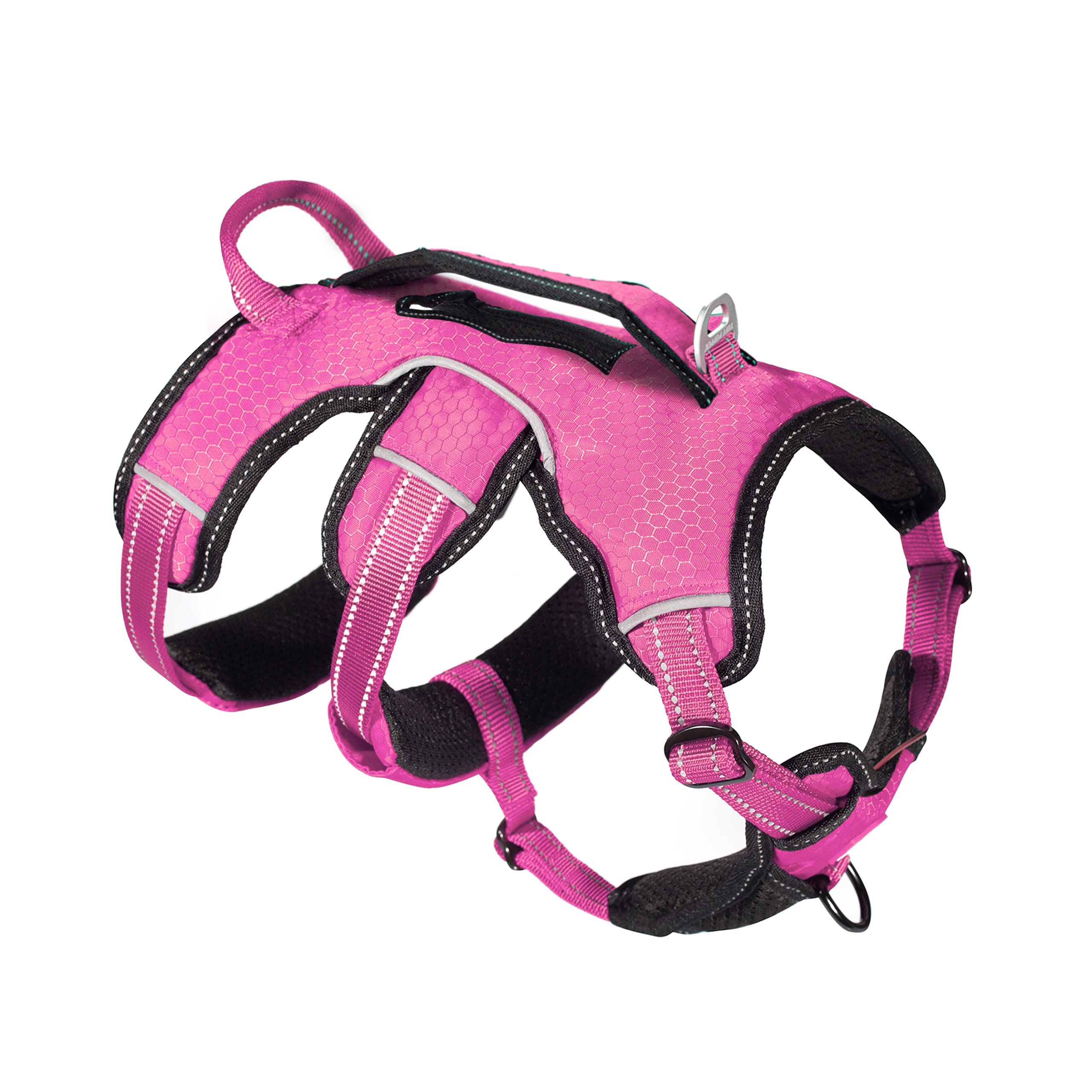 Tuff Pupper Escape Proof No Escape Dog Harness | 5 Point Adjustable Fit Harness for Dogs | Padded Dog Harnesses | Handle Dog Lif