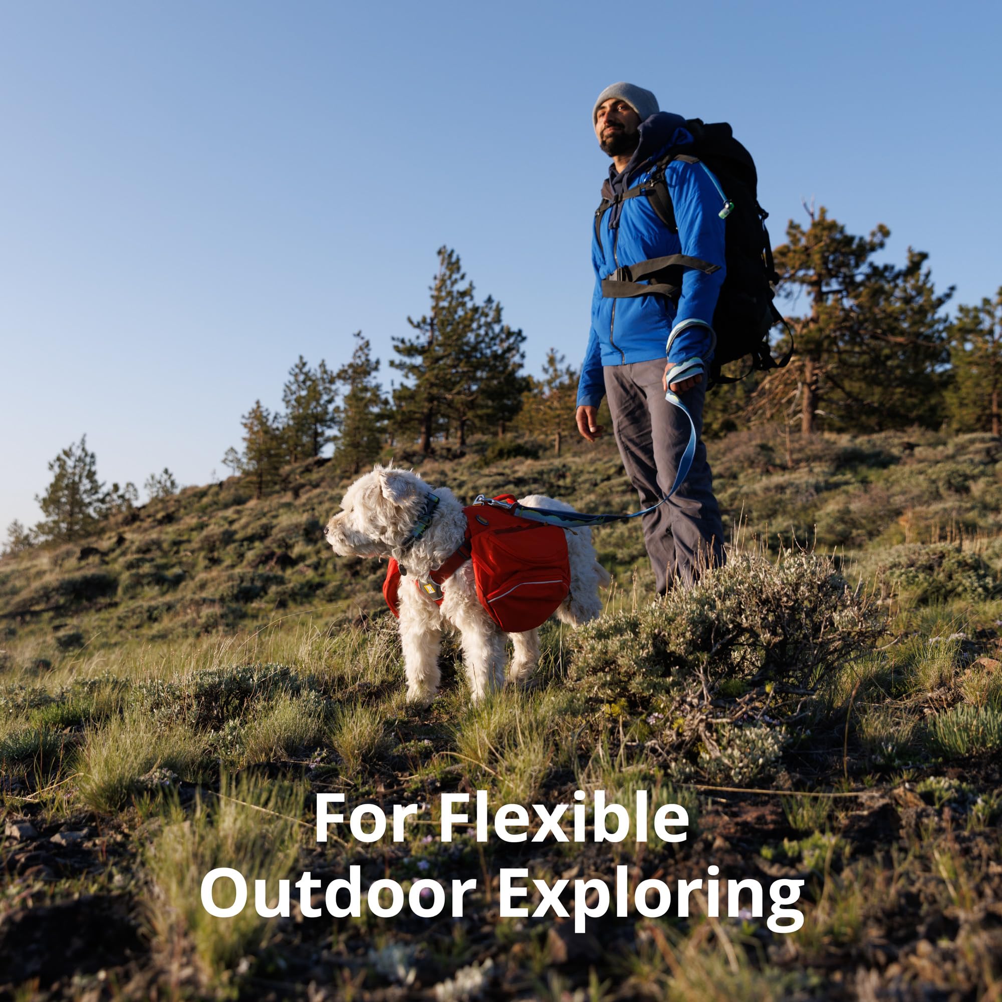 Ruffwear, Crag Dog Leash, Hand-Held Or Waist-Worn Reflective With Traffic Handle, Midnight Wave