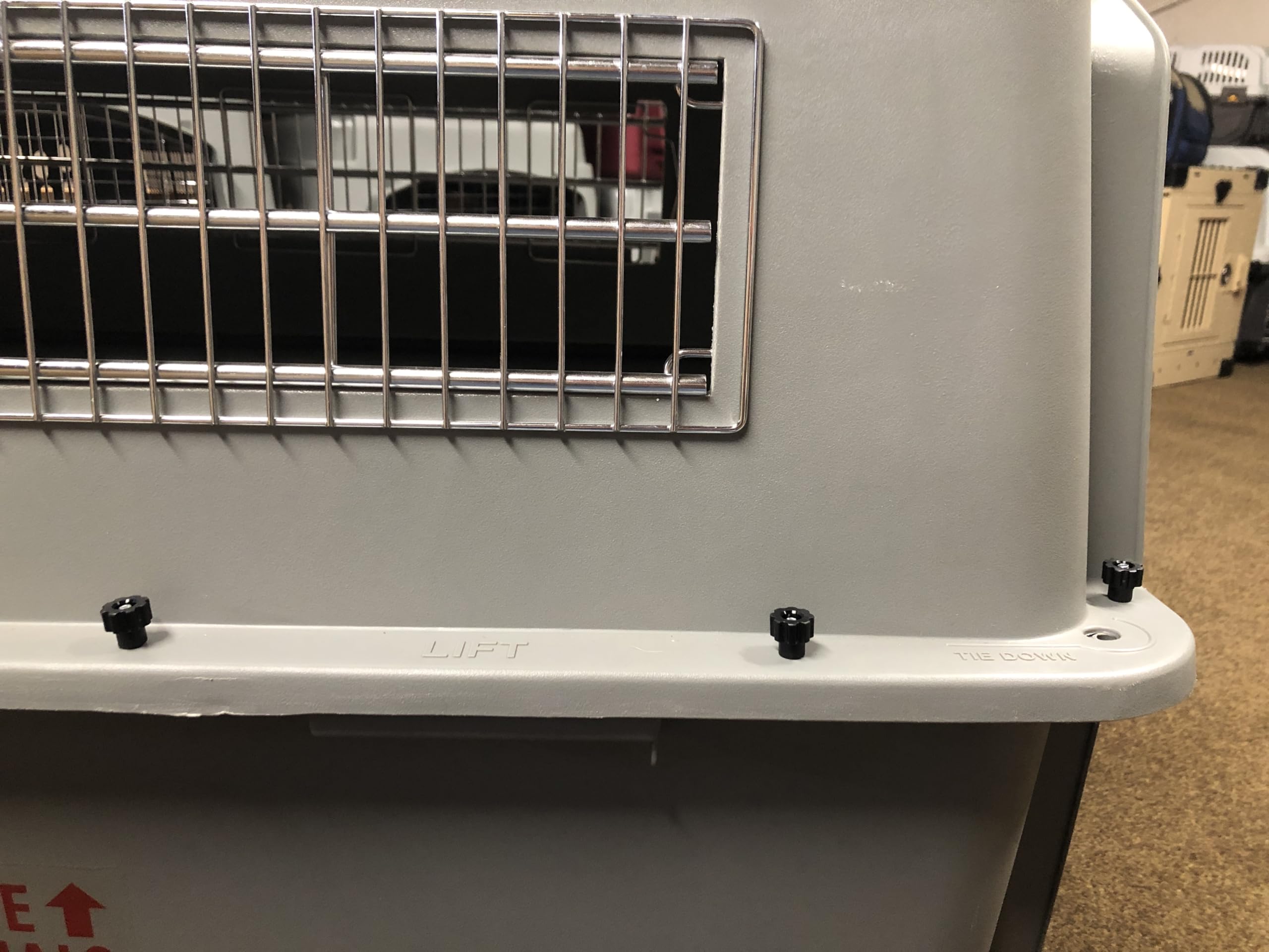 Fasten Tight Pet Carrier Kennel Fasteners - 8Pk Black Nylon Nuts, Metal Bolt Screws