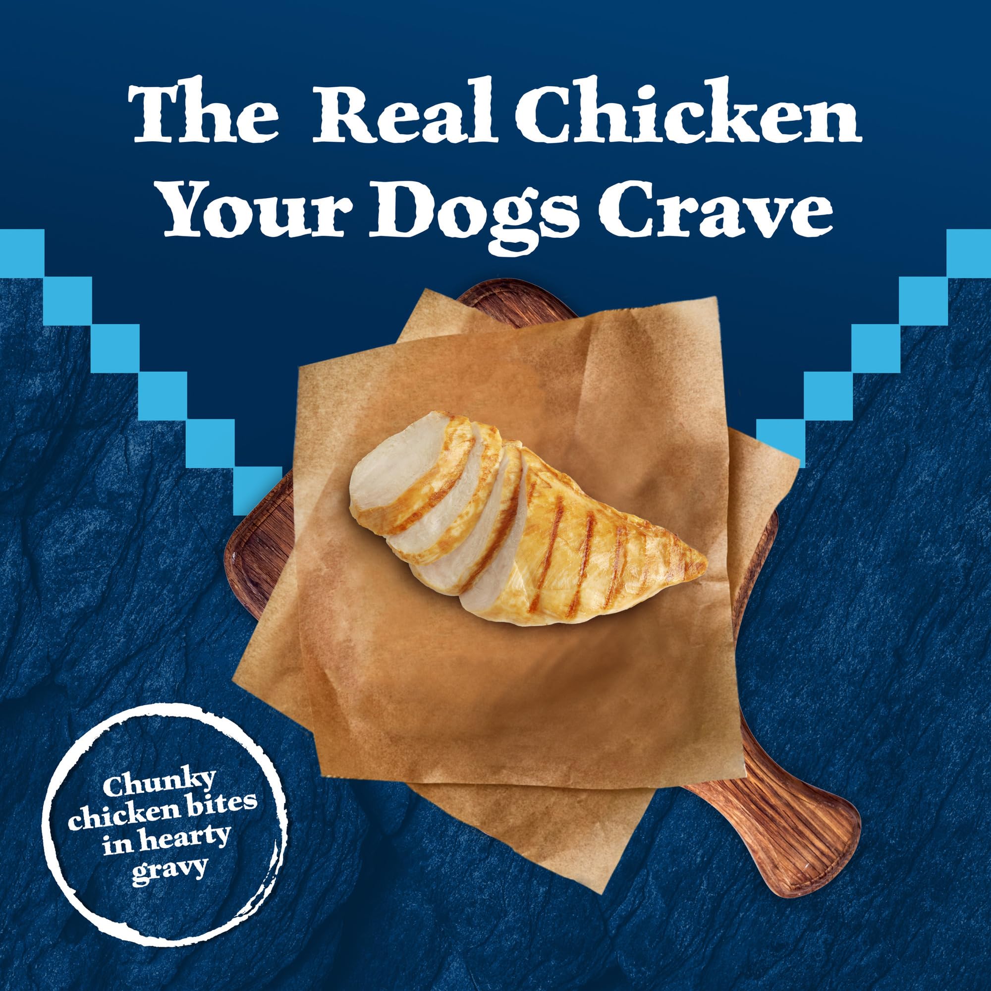Blue Buffalo Wilderness Trail Toppers Wild Cuts High Protein Natural Wet Dog Food, Chunky Chicken Bites in Hearty Gravy, 3 Oz po