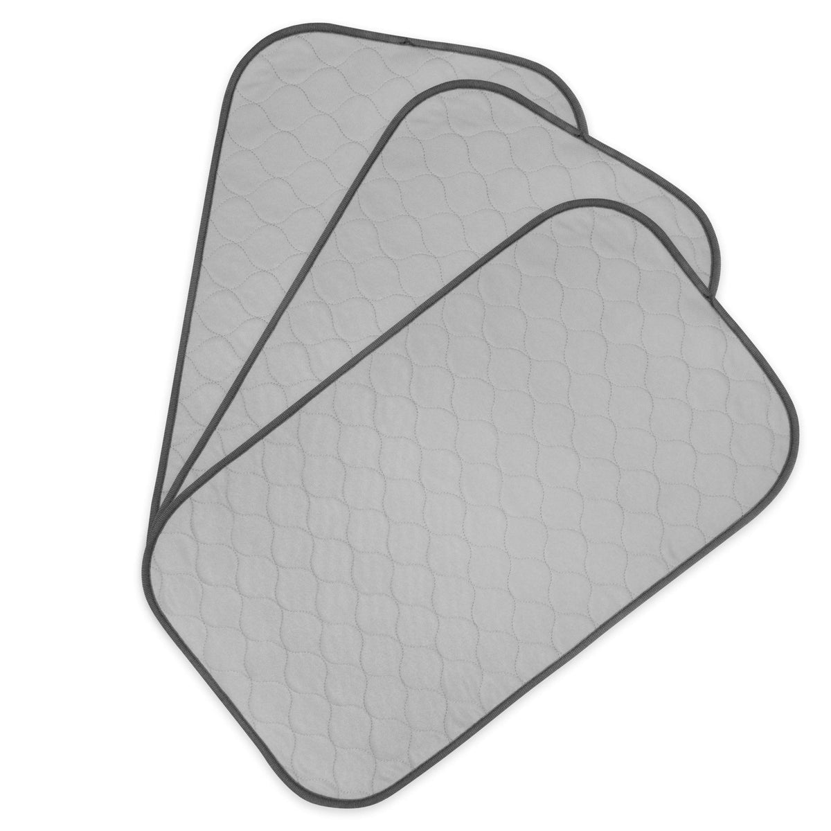 Pet Magasin Highly Absorbent Reusable Washable Pet Pads For Crate Or Training With Waterproof Bottom (Pack Of 3) (Pack Of 3) (Grey, 27X16 Inch)