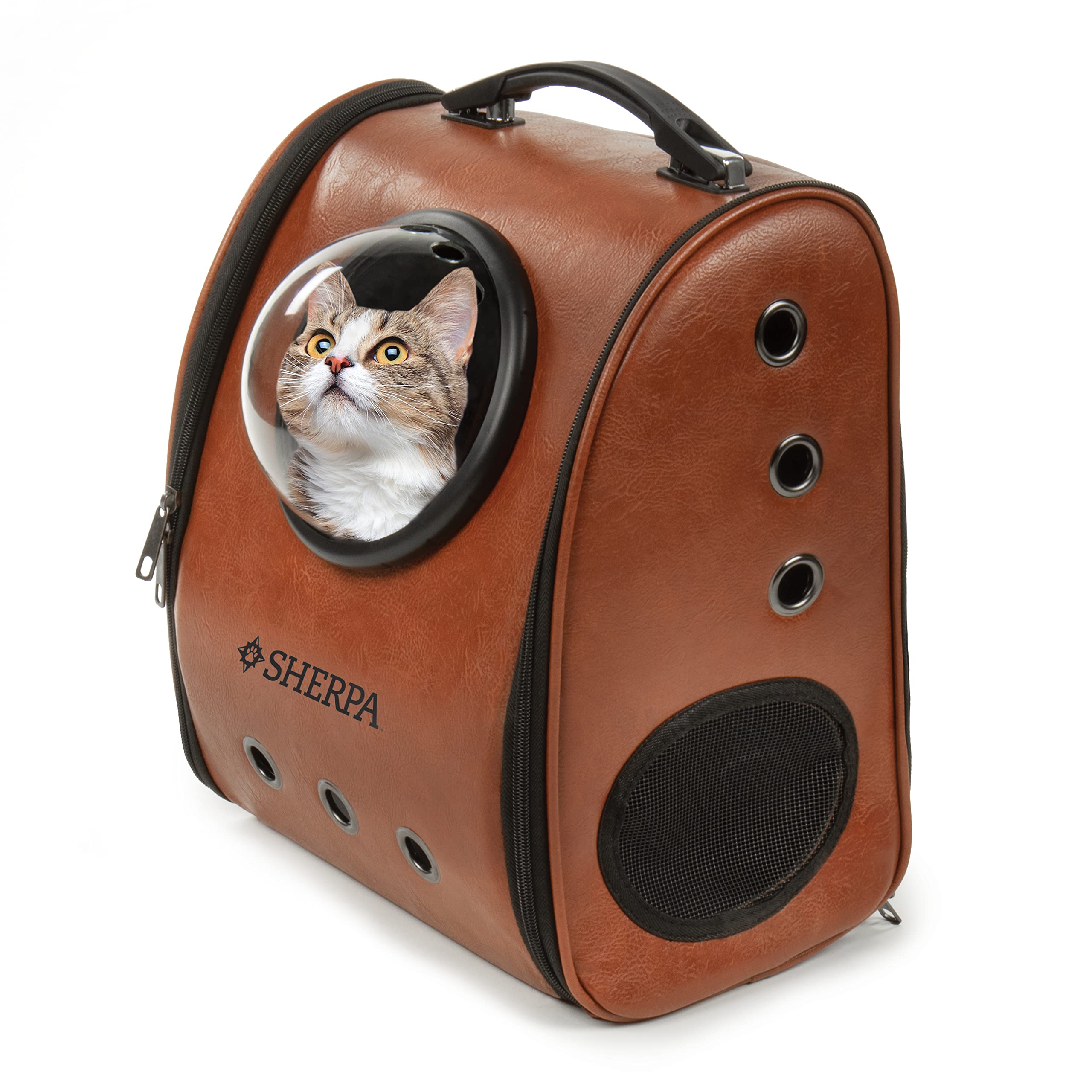 Sherpa Cat Travel Backpack with Bubble View, Airline Approved - Brown, One Size