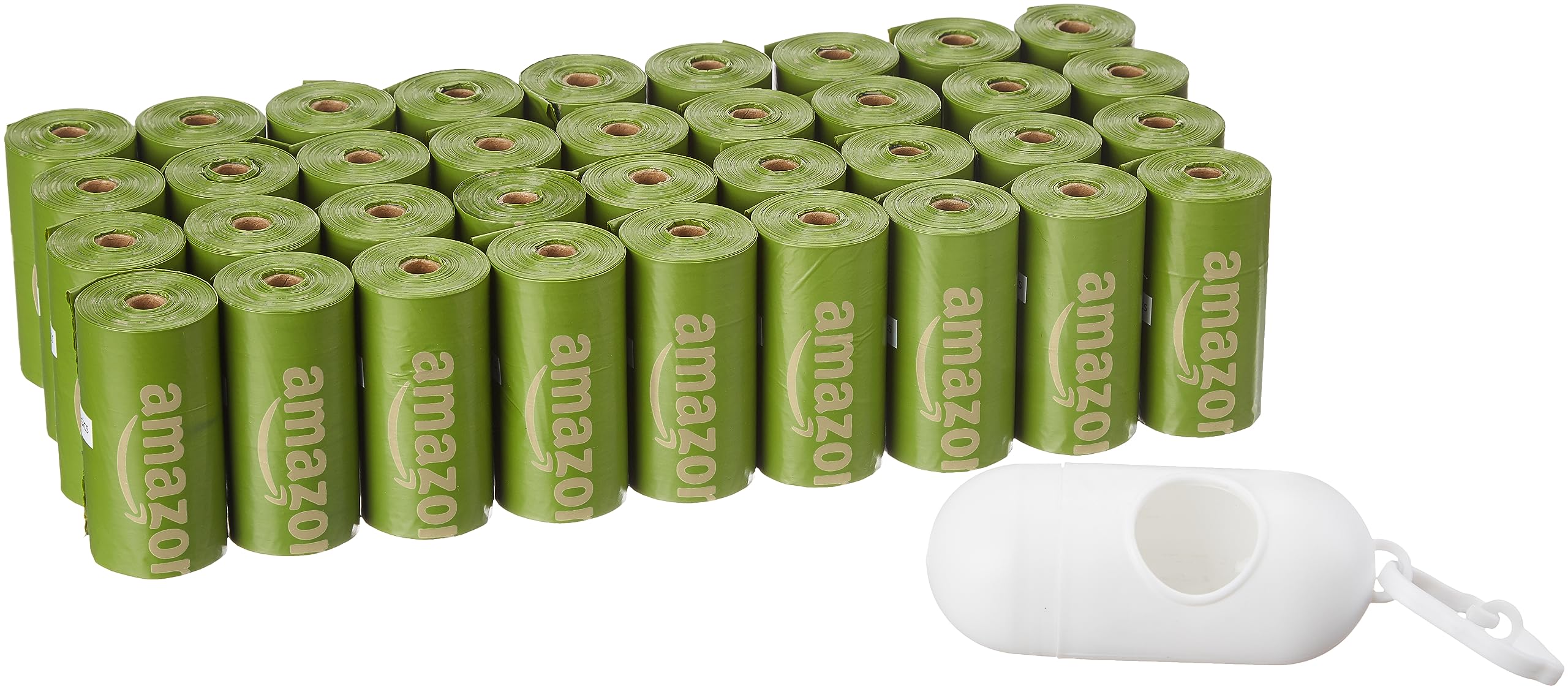 Amazon Basics Dog Poop Bags With Dispenser, 540 Count, Enhanced For Guaranteed Leakproof, Brazilian Mango Scented, Includes Leas