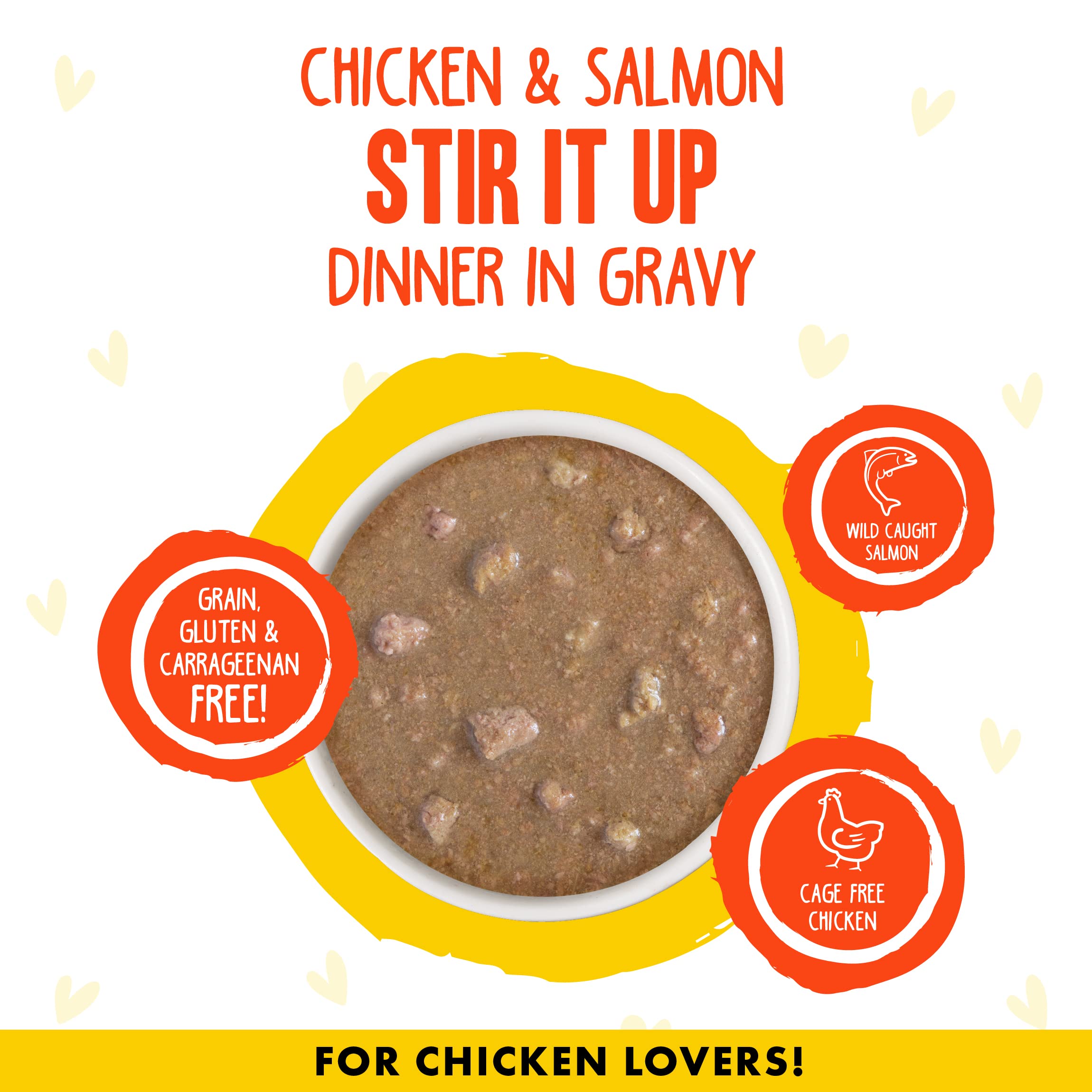 Weruva B.F.F. OMG - Best Feline Friend Oh My Gravy!, Chicken & Salmon Stir It Up with Chicken & Salmon in Gravy, 5.5oz Can (Pack