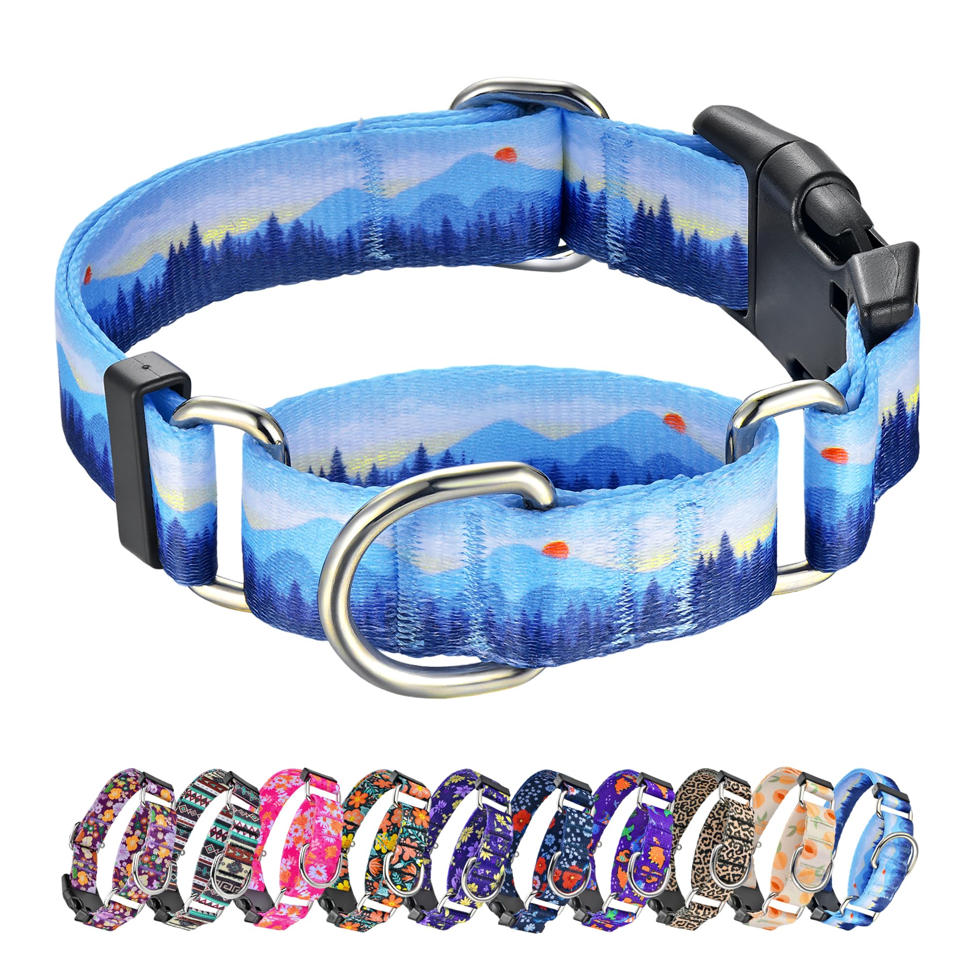 Hikiko Martingale Collar For Dogs Soft Durable Dog Collar For Small Medium Large Boy And Male Dogs No Pull No Slip Safety Buckle