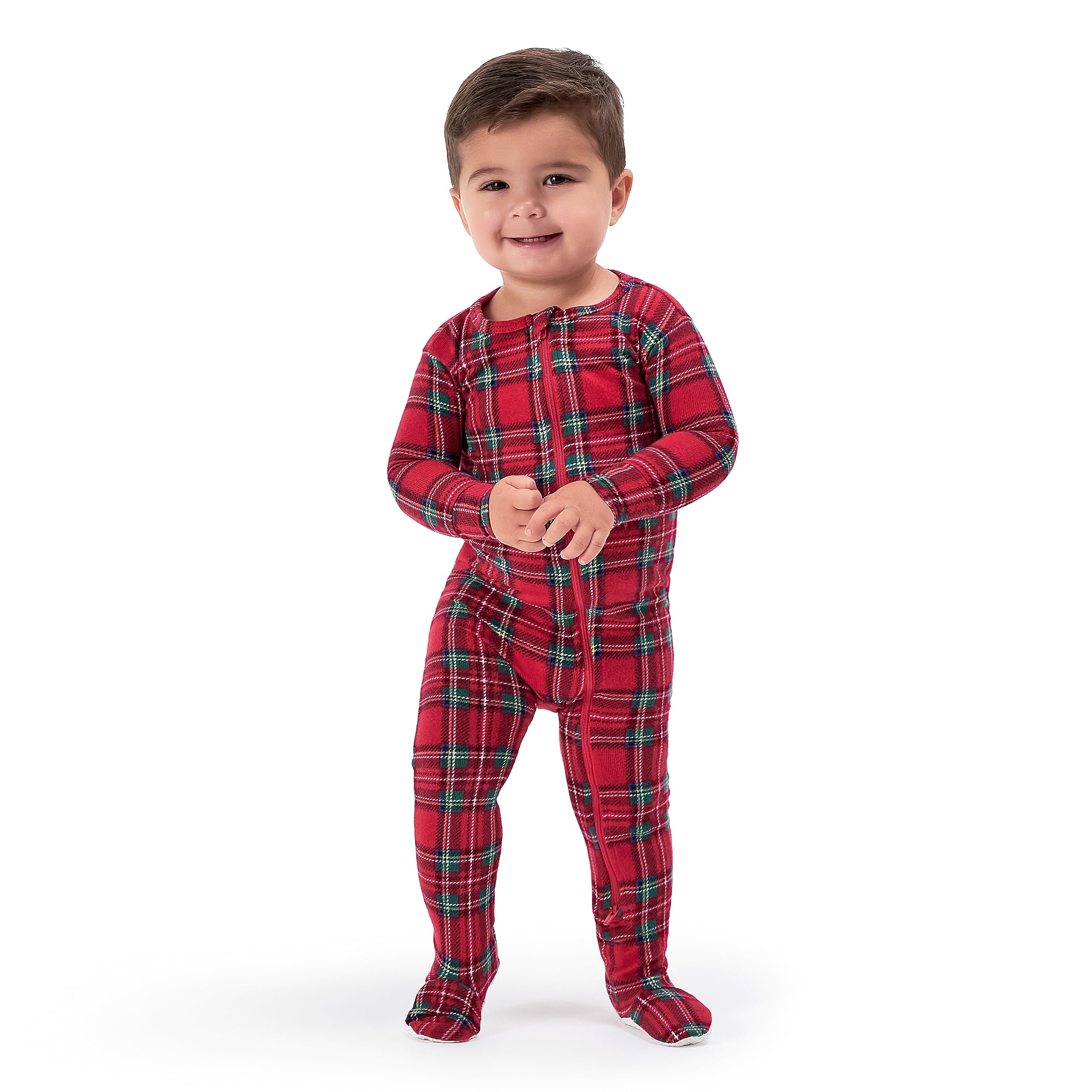 Gerber Baby Holiday Family Matching Pajamas, Red Stewart Plaid, X/S