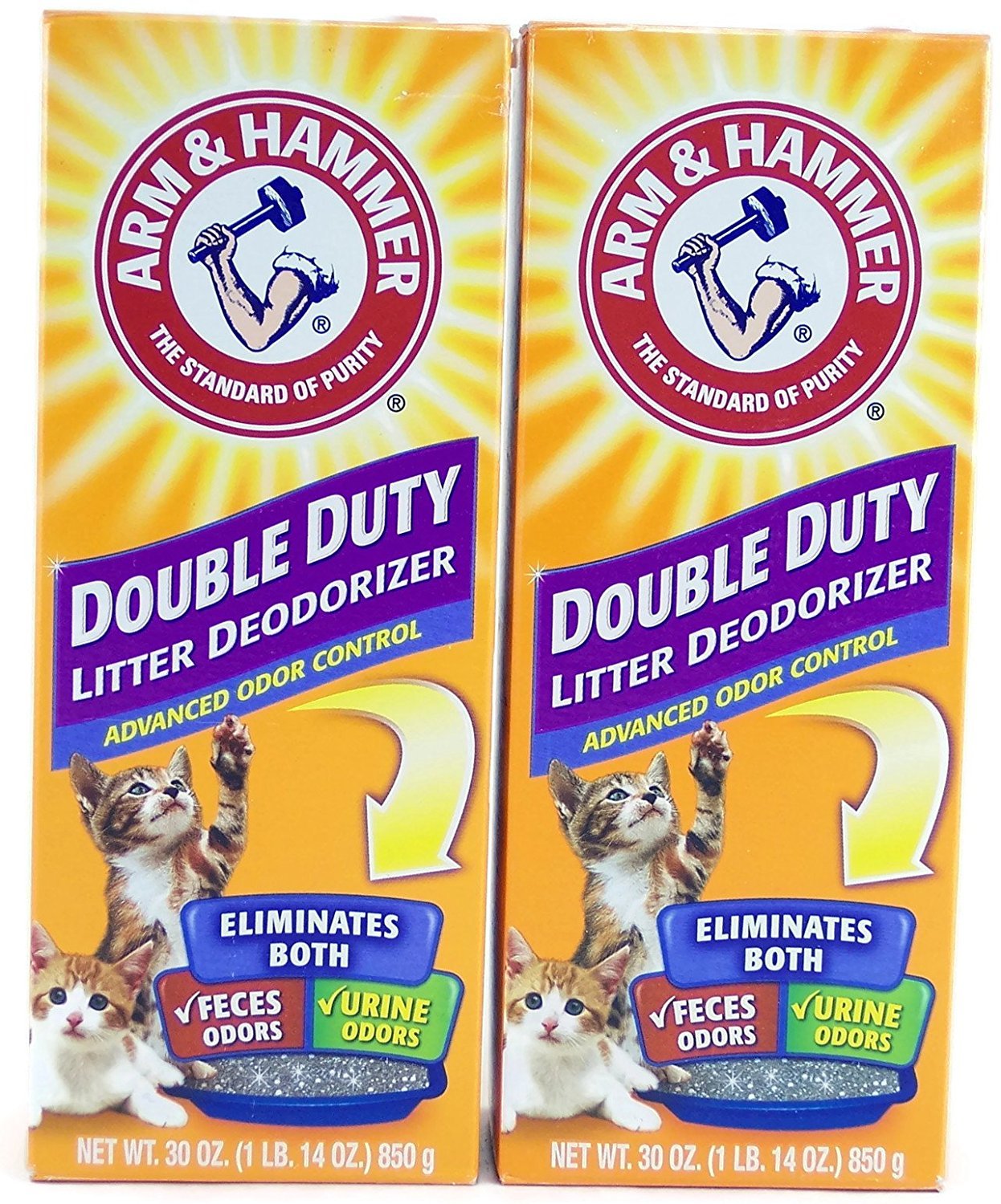 Arm & Hammer Double Duty Cat Litter Deodorizer With Baking Soda 30 Oz (2 Pack)