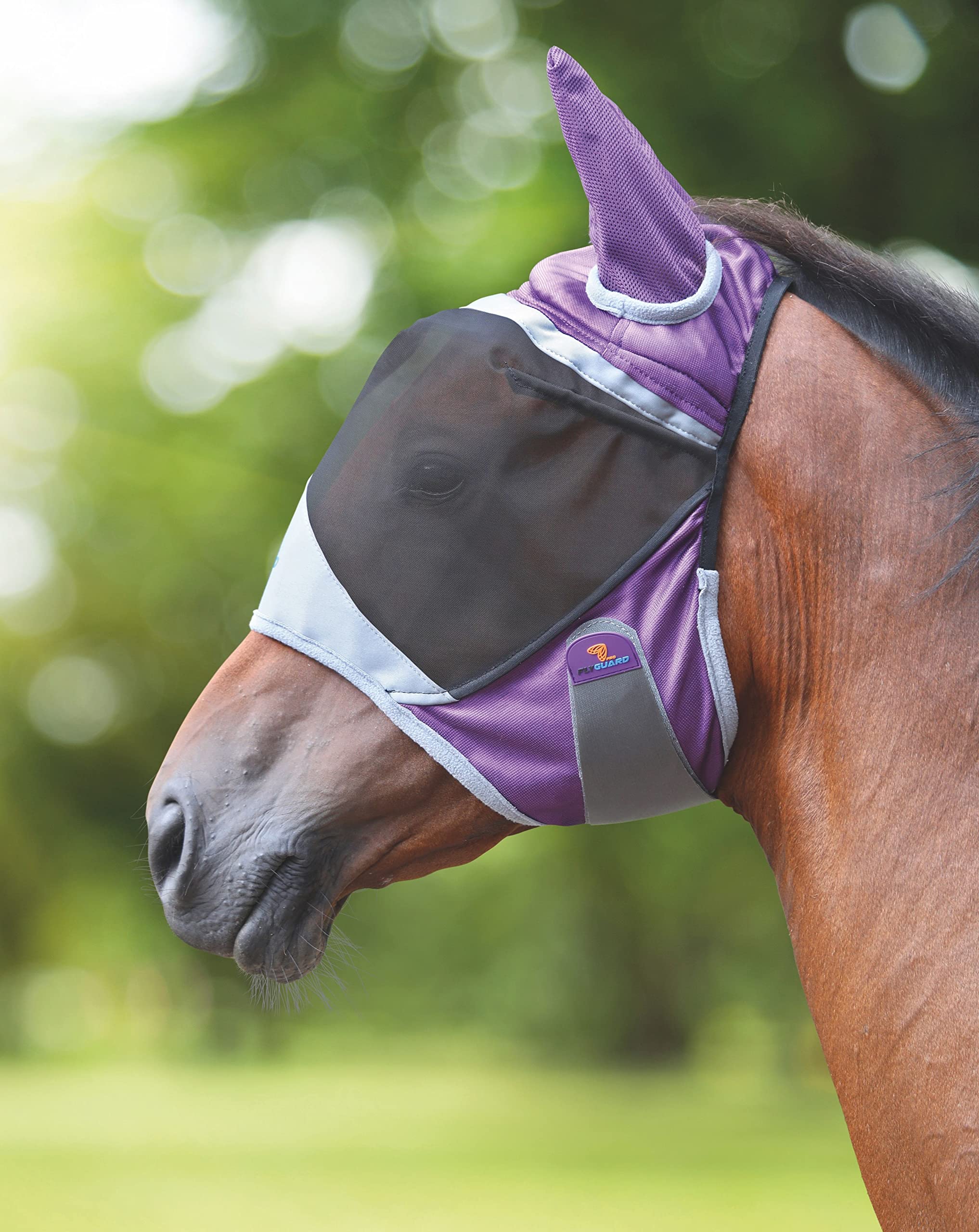 Shires Equestrian Deluxe Fly Mask with Ears (Pony, Purple)