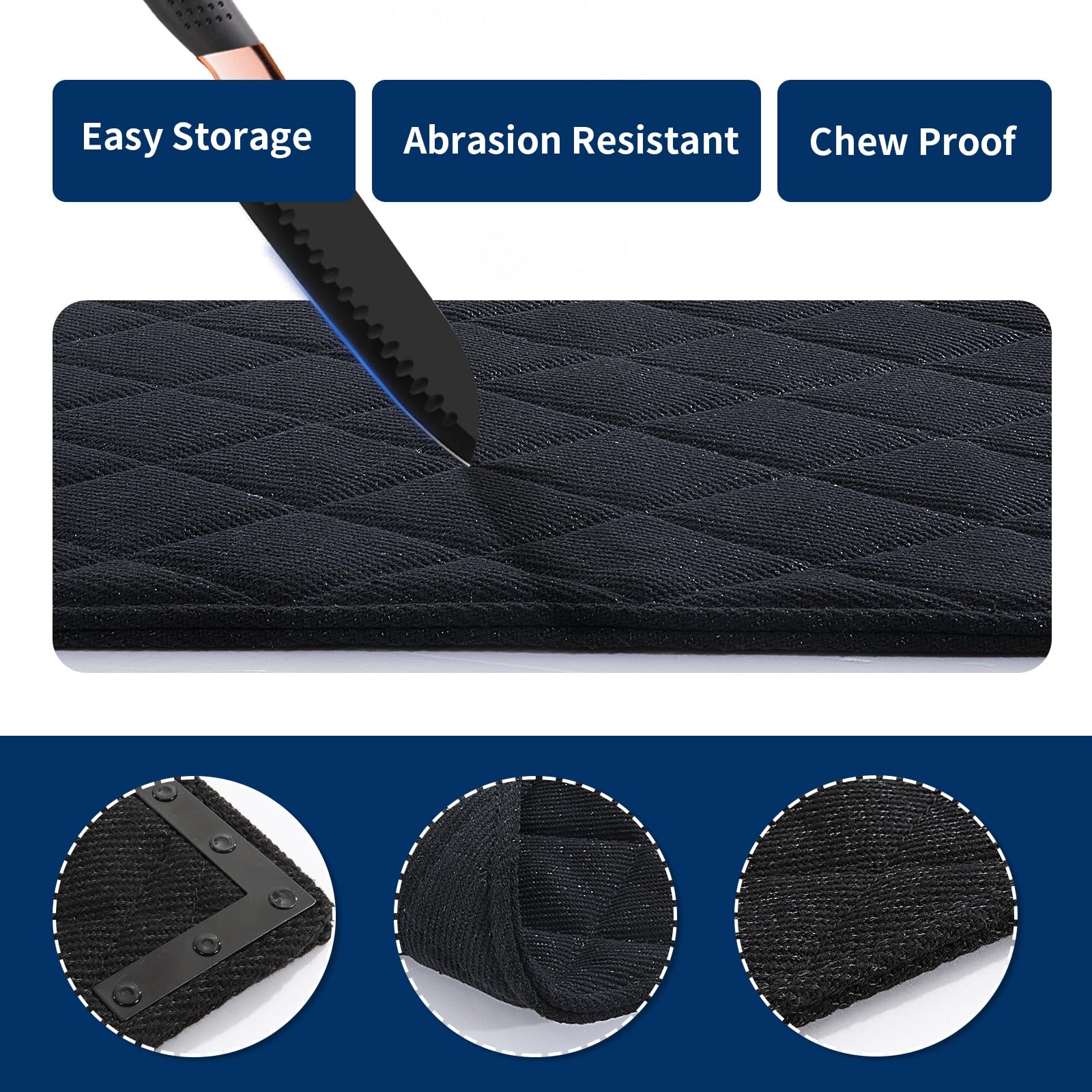 Balapet Durable Chew Proof Dog Bed With Metal Rivet Corner For Medium Dogs, Stable Kennel Pad Mat For Teething Puppy, Durable In