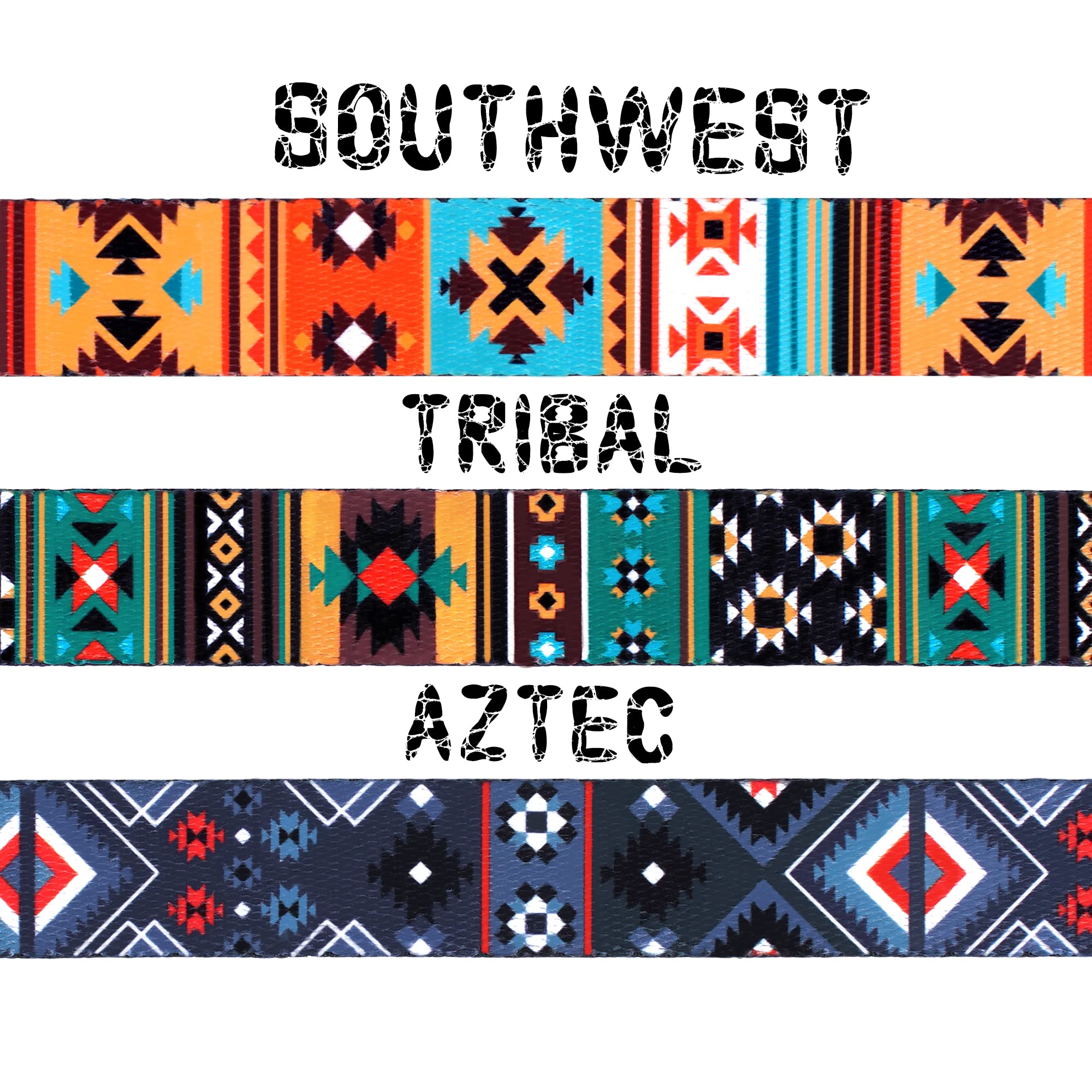 Southwest Dog Collar Tribal Pattern Adjustable Puppy Pet Collars For Small Medium Large Dogs Aztec Print (Tribal, Neck Fit 10'-13')