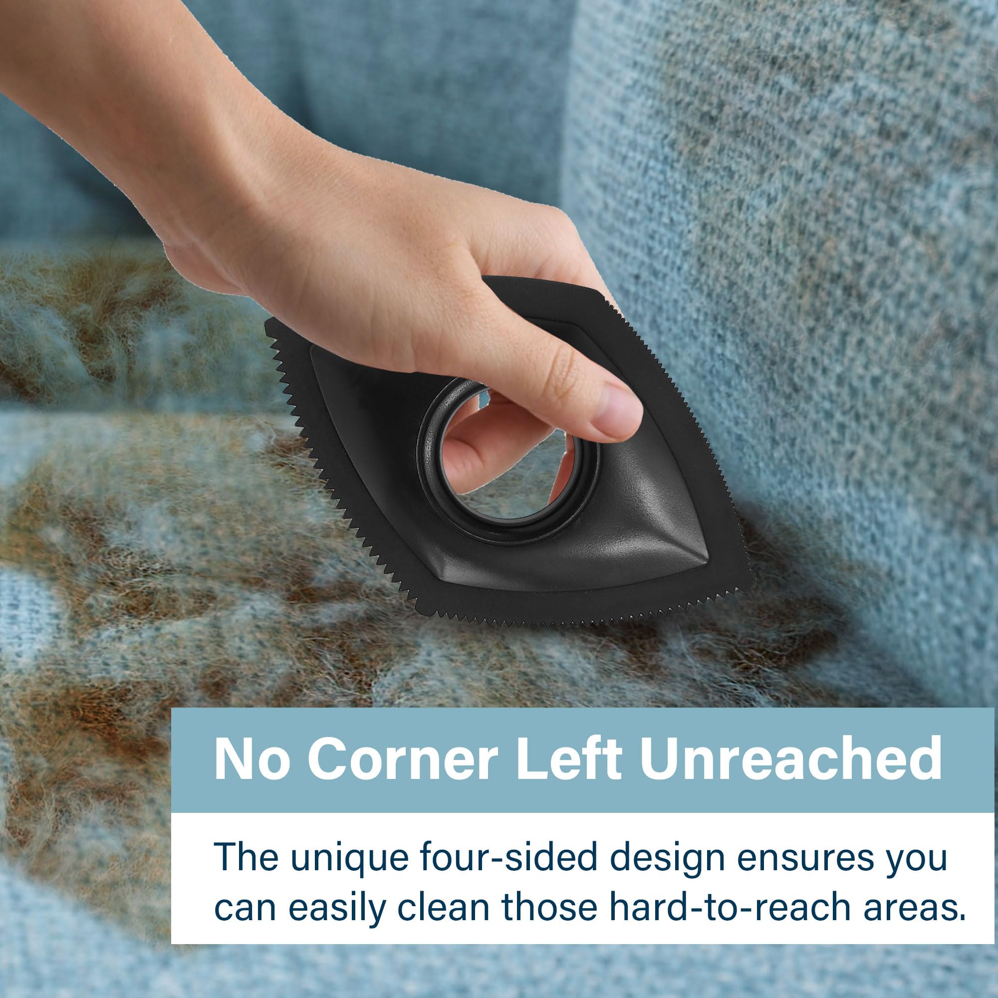 Heart Of Tafiti Mini Pet Hair Remover, Reusable Fur Removal Tool, Rhombic Dog Hair Remover For Car Interior, Auto Detailing, Cou