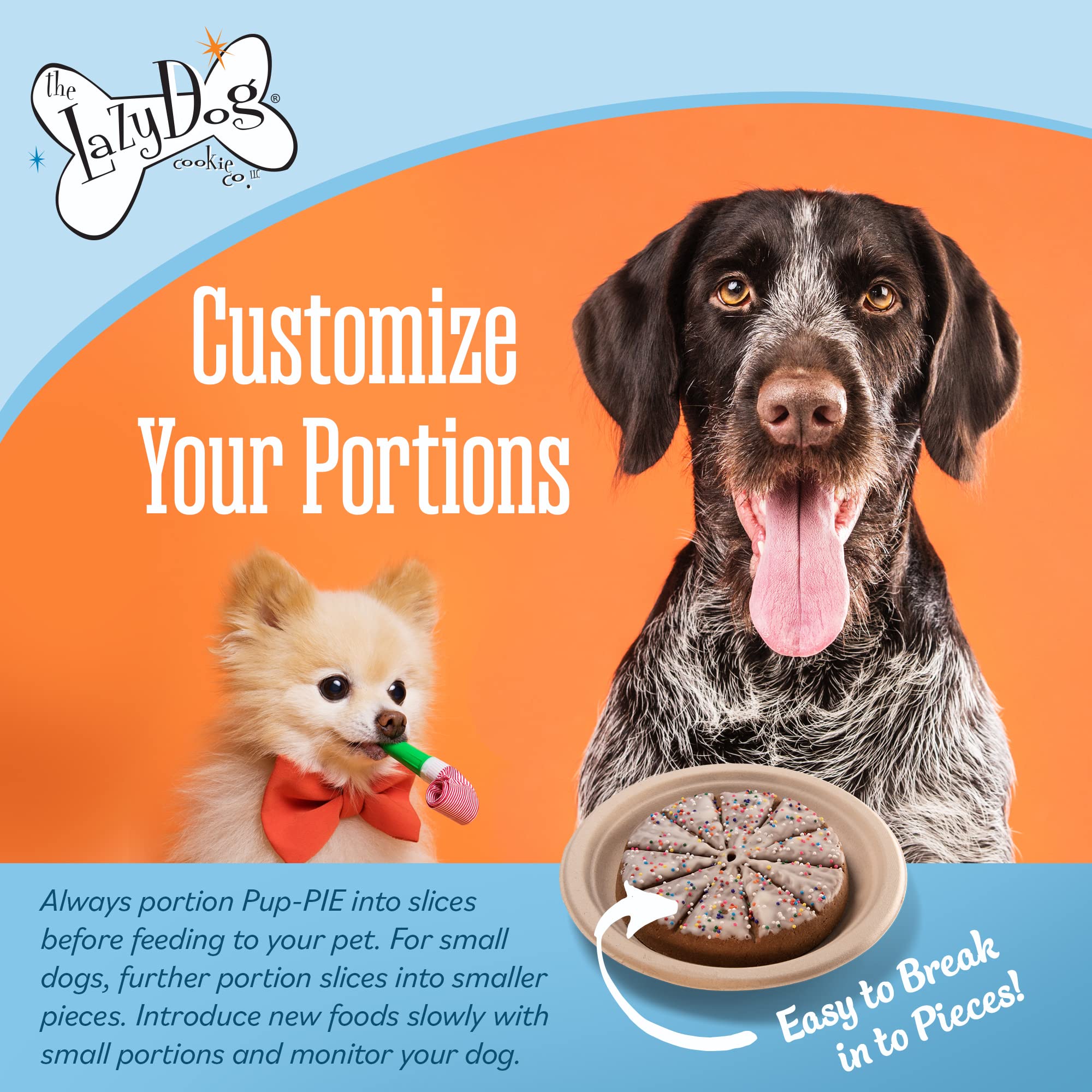 The Lazy Dog Pup-Pie - Original Pup-Pie - Happy Birthday Dog Treat for a Special Dog, 5 oz (Bacon, Pie with Treats)
